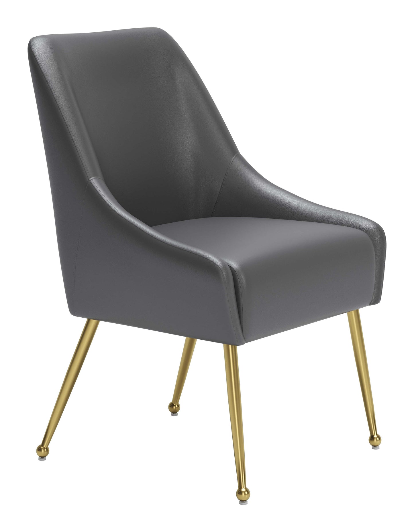 Maxine Dining Chair - Chic Gray & Gold Design for Contemporary Dining Rooms and Elegant Spaces