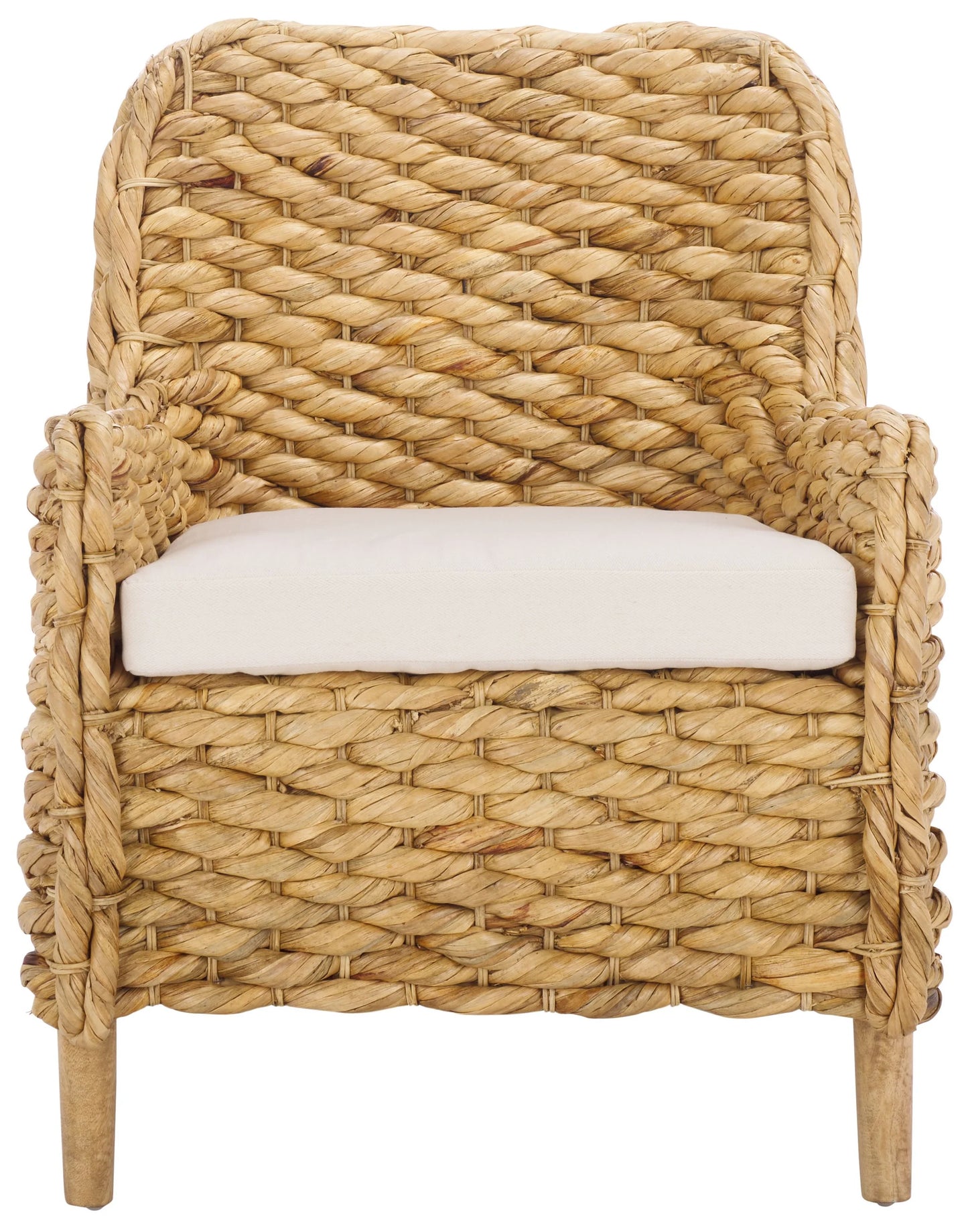 Purrl Hyacinth Accent Chair with Cushion - Natural and Comfortable Seating for a Relaxed, Coastal-Inspired Space