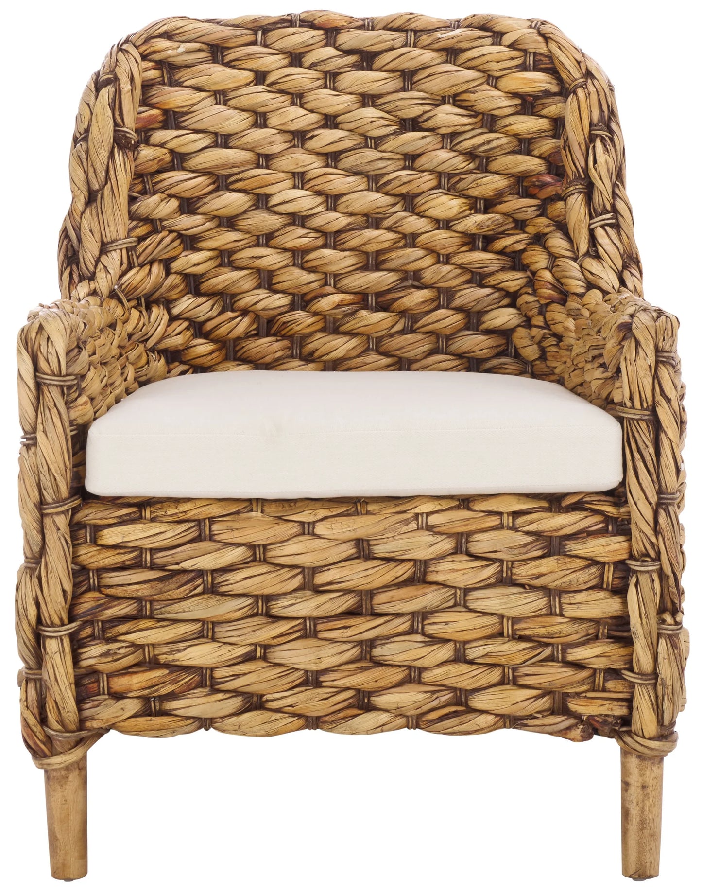 Purrl Hyacinth Accent Chair with Cushion - Natural and Comfortable Seating for a Relaxed, Coastal-Inspired Space