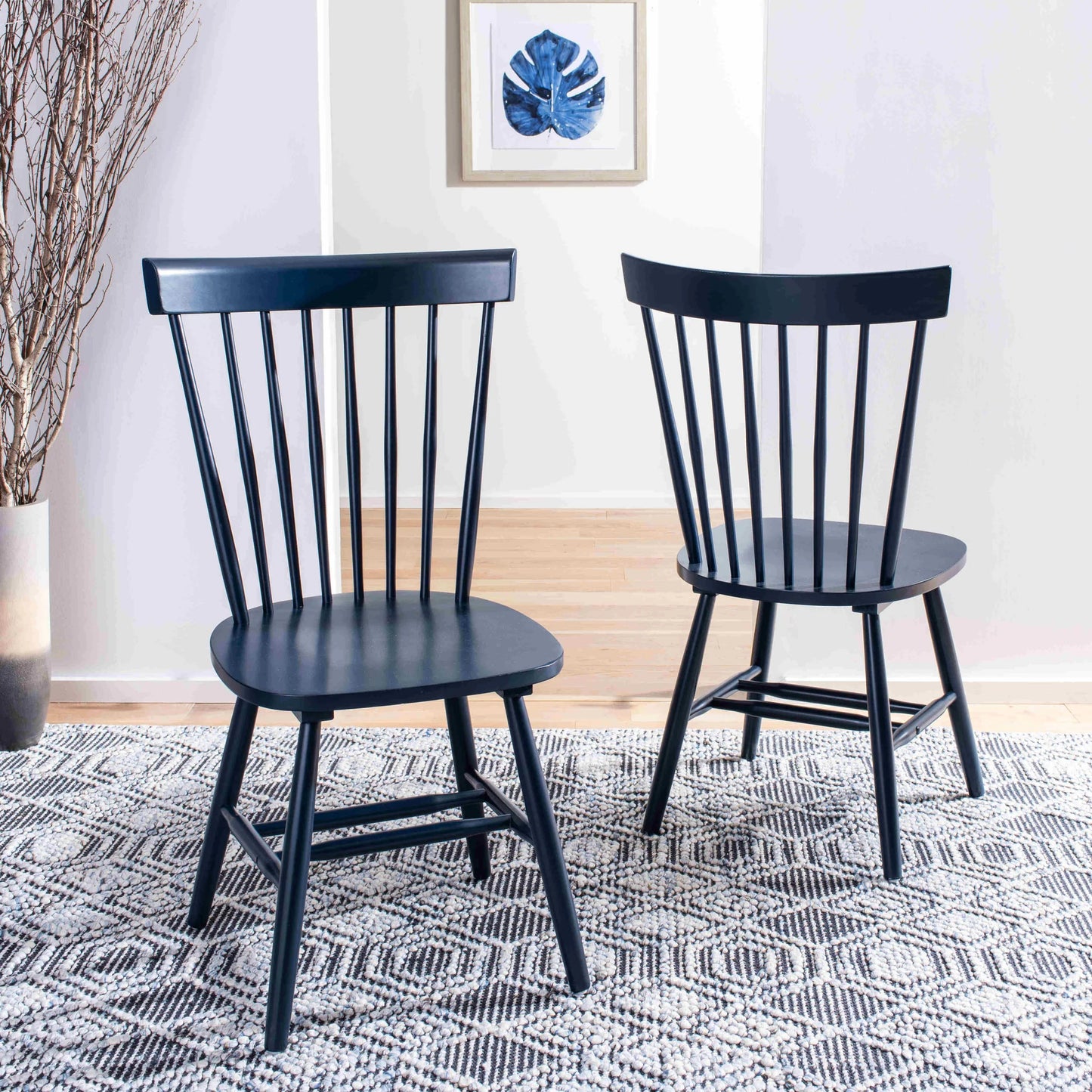 Parker Elegant Spindle Dining Chair Set of 2 - Timeless and Comfortable Seating for Classic Dining Rooms