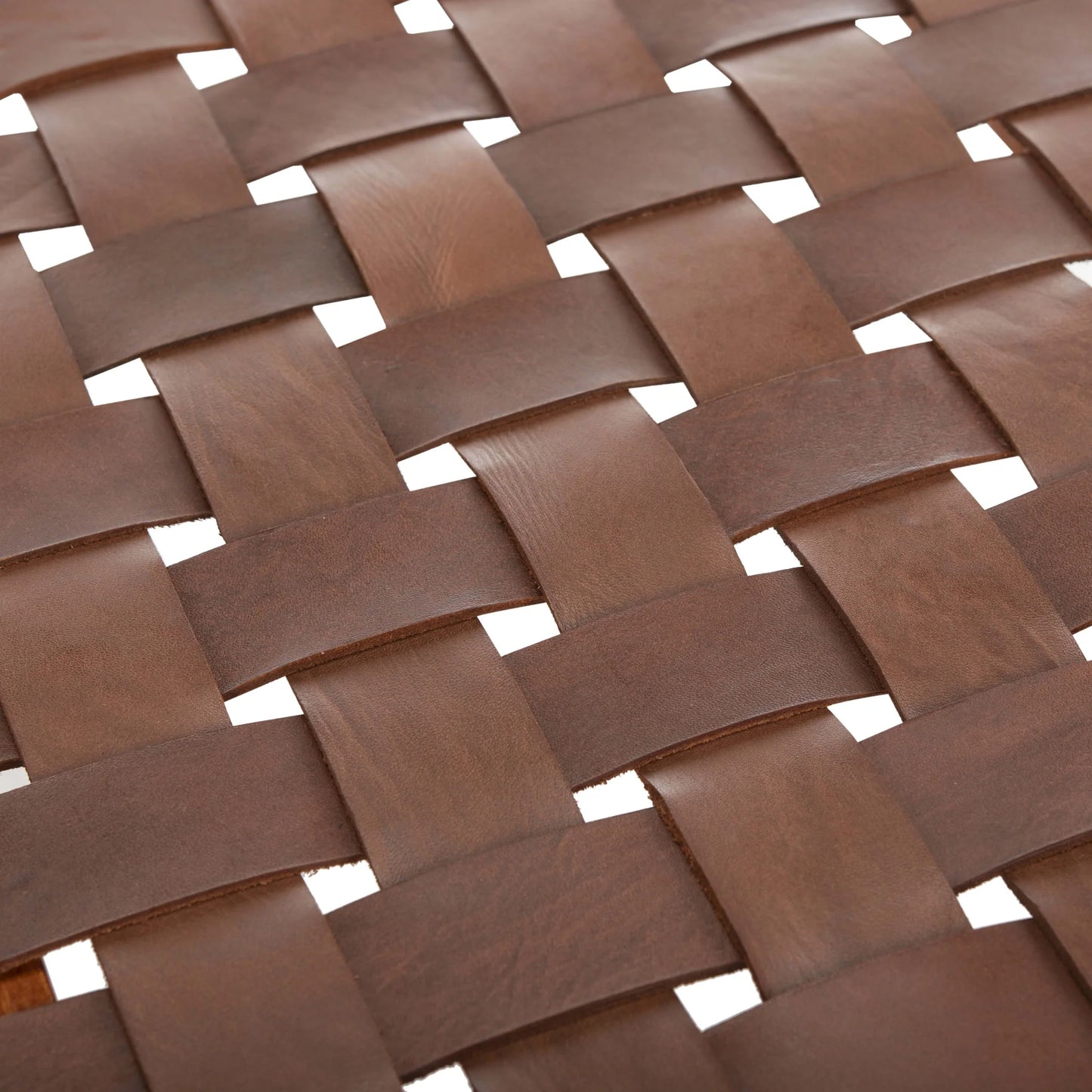 Amalia Leather Weave Bench - Chic and Contemporary Seating for Any Space