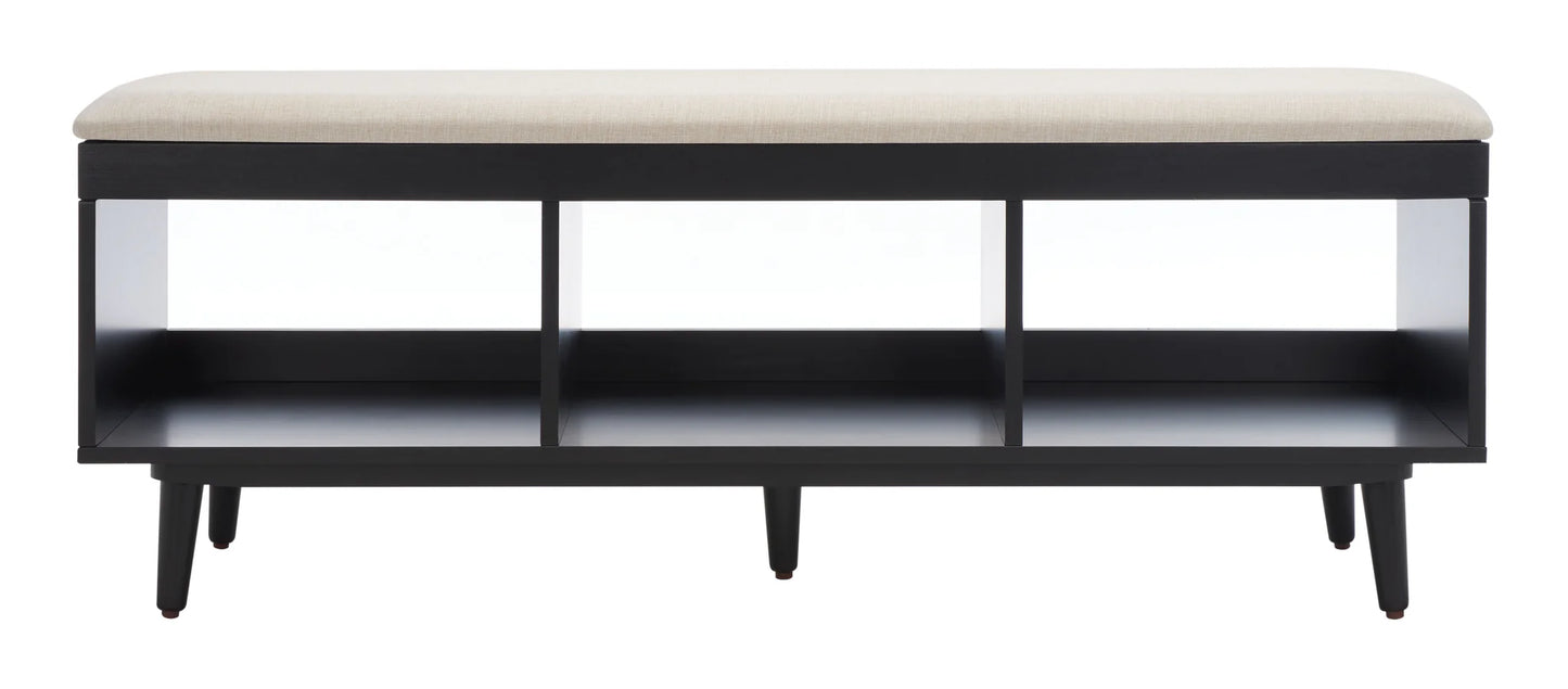 Cricket Open Shelf Bench with Cushion - Functional and Stylish Storage Seating for Your Home
