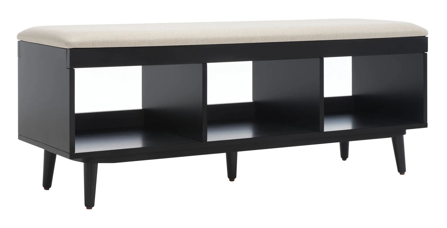 Cricket Open Shelf Bench with Cushion - Functional and Stylish Storage Seating for Your Home