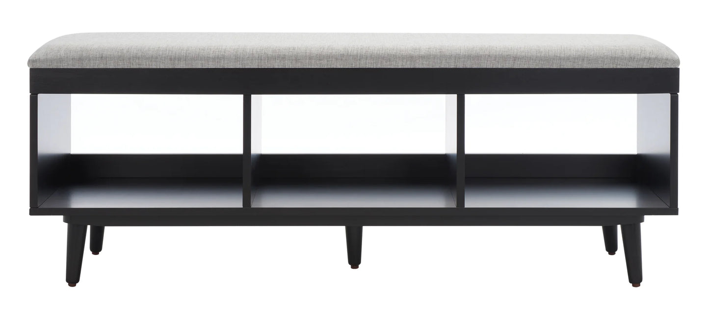 Cricket Open Shelf Bench with Cushion - Functional and Stylish Storage Seating for Your Home