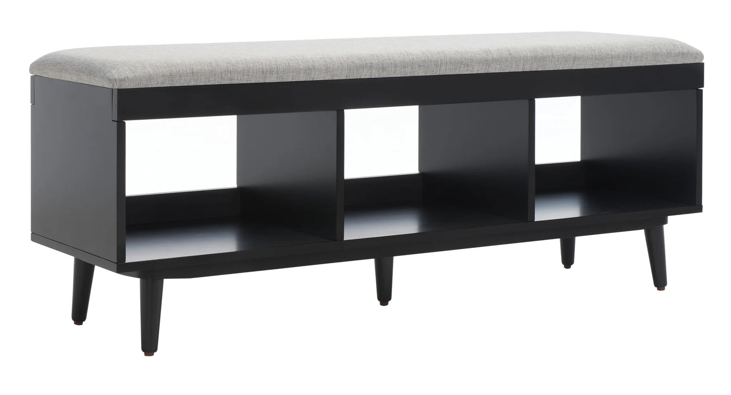 Cricket Open Shelf Bench with Cushion - Functional and Stylish Storage Seating for Your Home
