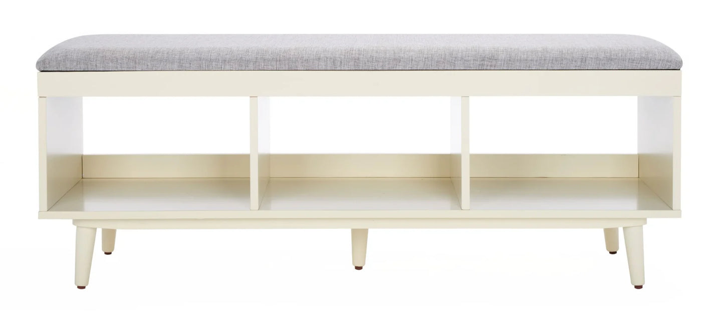 Cricket Open Shelf Bench with Cushion - Functional and Stylish Storage Seating for Your Home