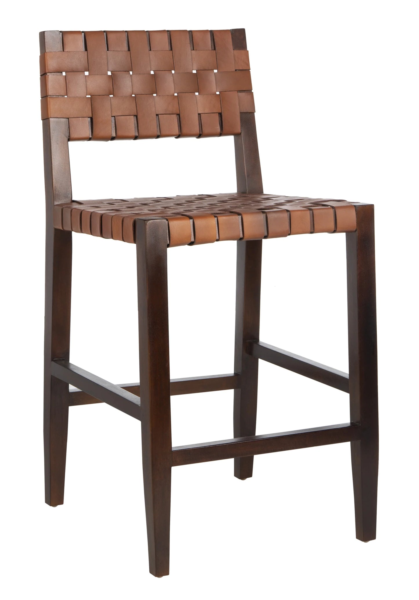 Paxton Woven Leather Counter Stool - Stylish and Comfortable Seating for Your Kitchen or Bar