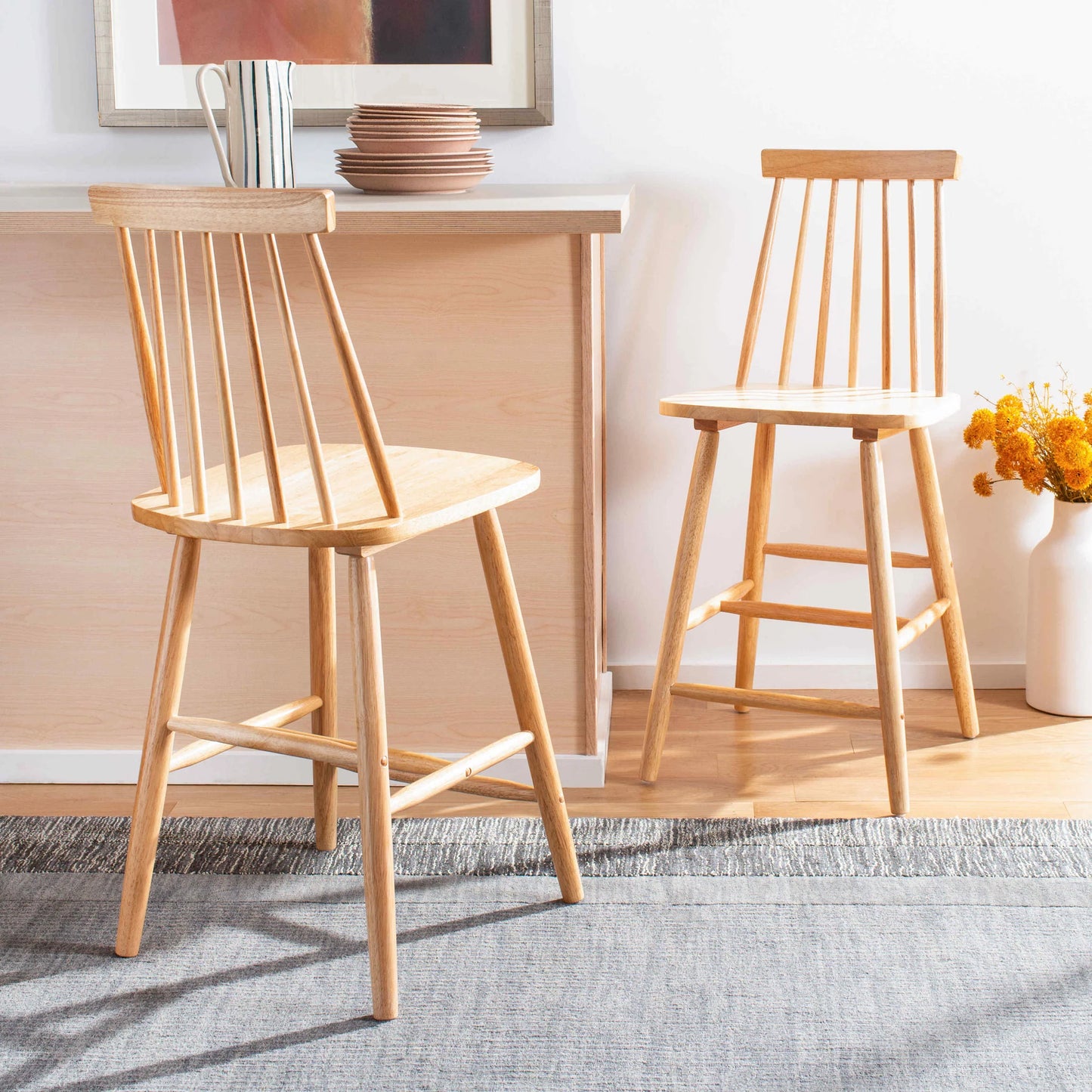 Beaufort Counter Stool Set of 2 - Stylish and Comfortable Seating for Your Kitchen or Bar Area