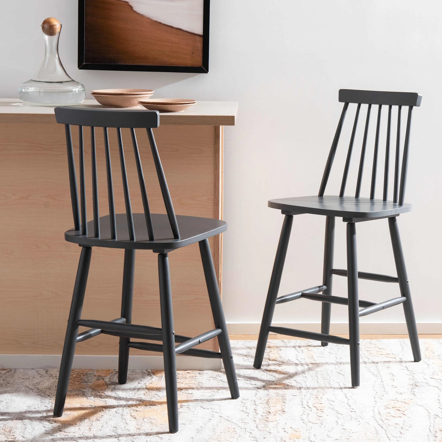 Beaufort Counter Stool Set of 2 - Stylish and Comfortable Seating for Your Kitchen or Bar Area