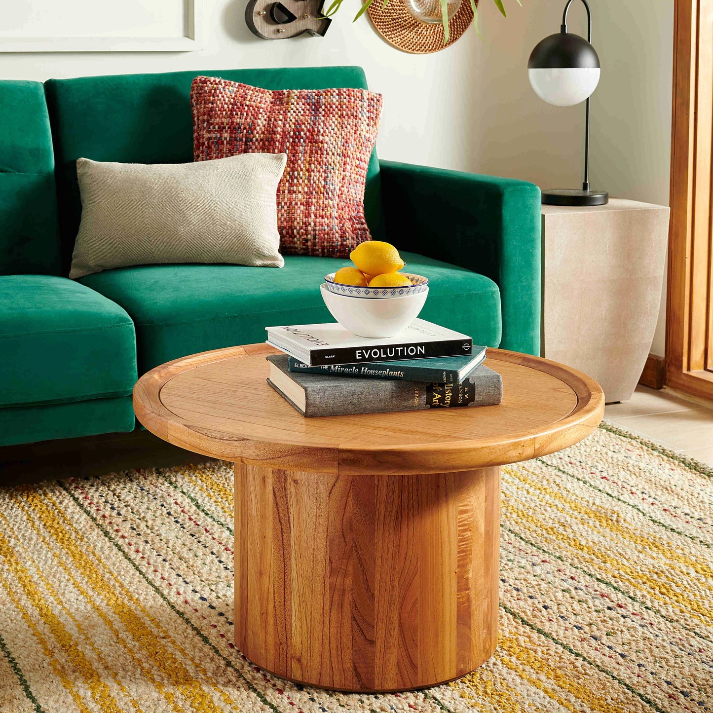 Devin Round Pedestal Coffee Table - Elegant and Modern Centerpiece for Your Living Room