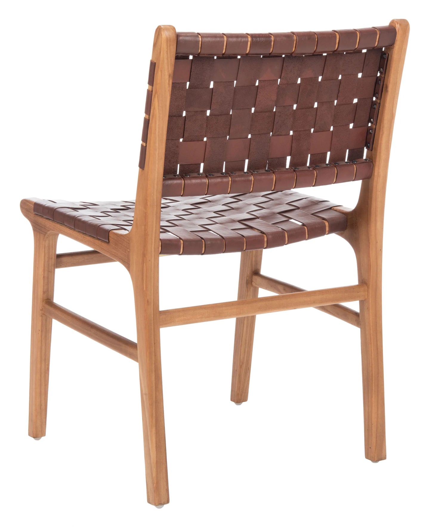 Taika Woven Leather Dining Chair Set of 2 - Elegant and Durable Seating for Contemporary Dining Spaces