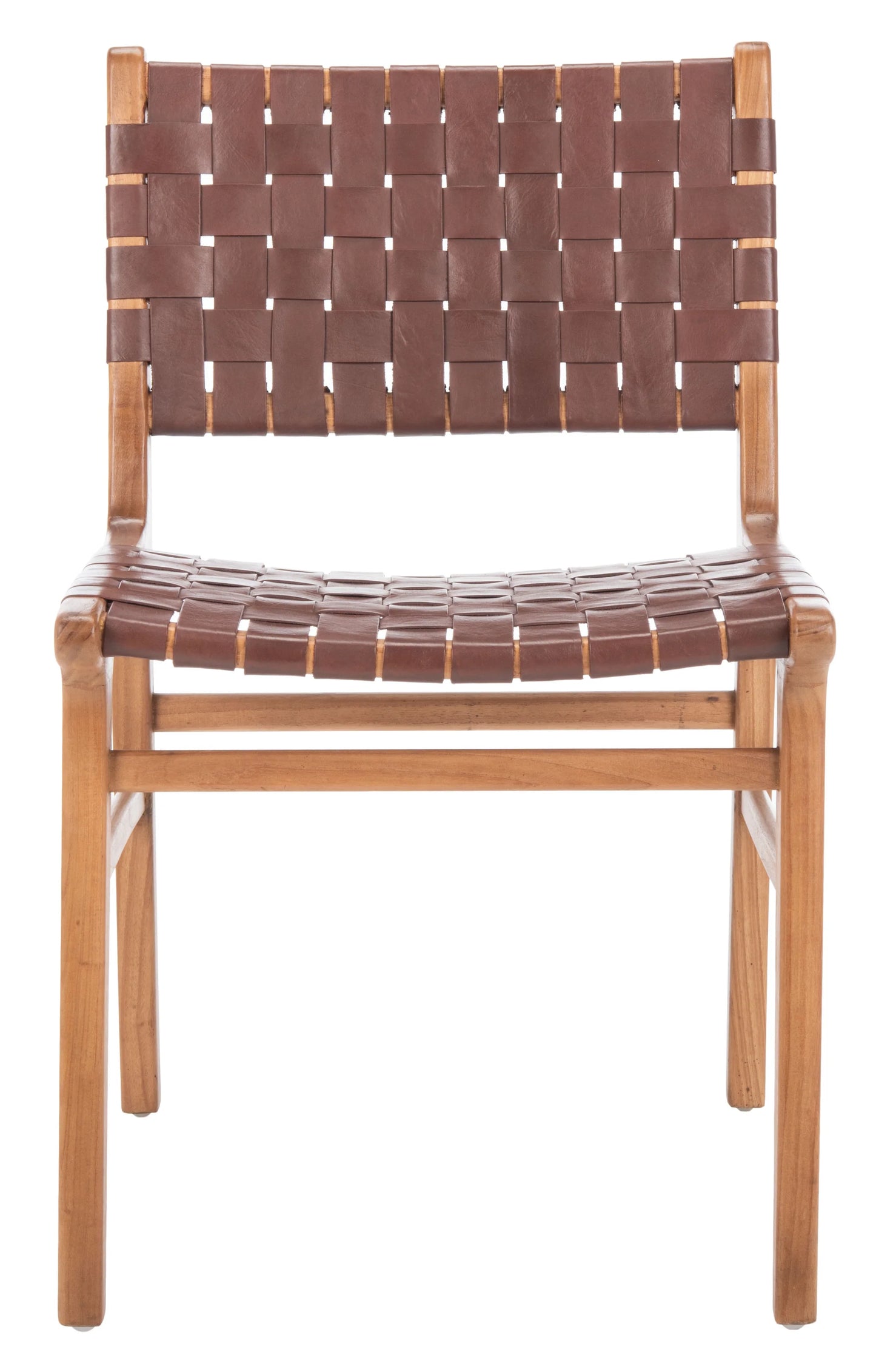 Taika Woven Leather Dining Chair Set of 2 - Elegant and Durable Seating for Contemporary Dining Spaces