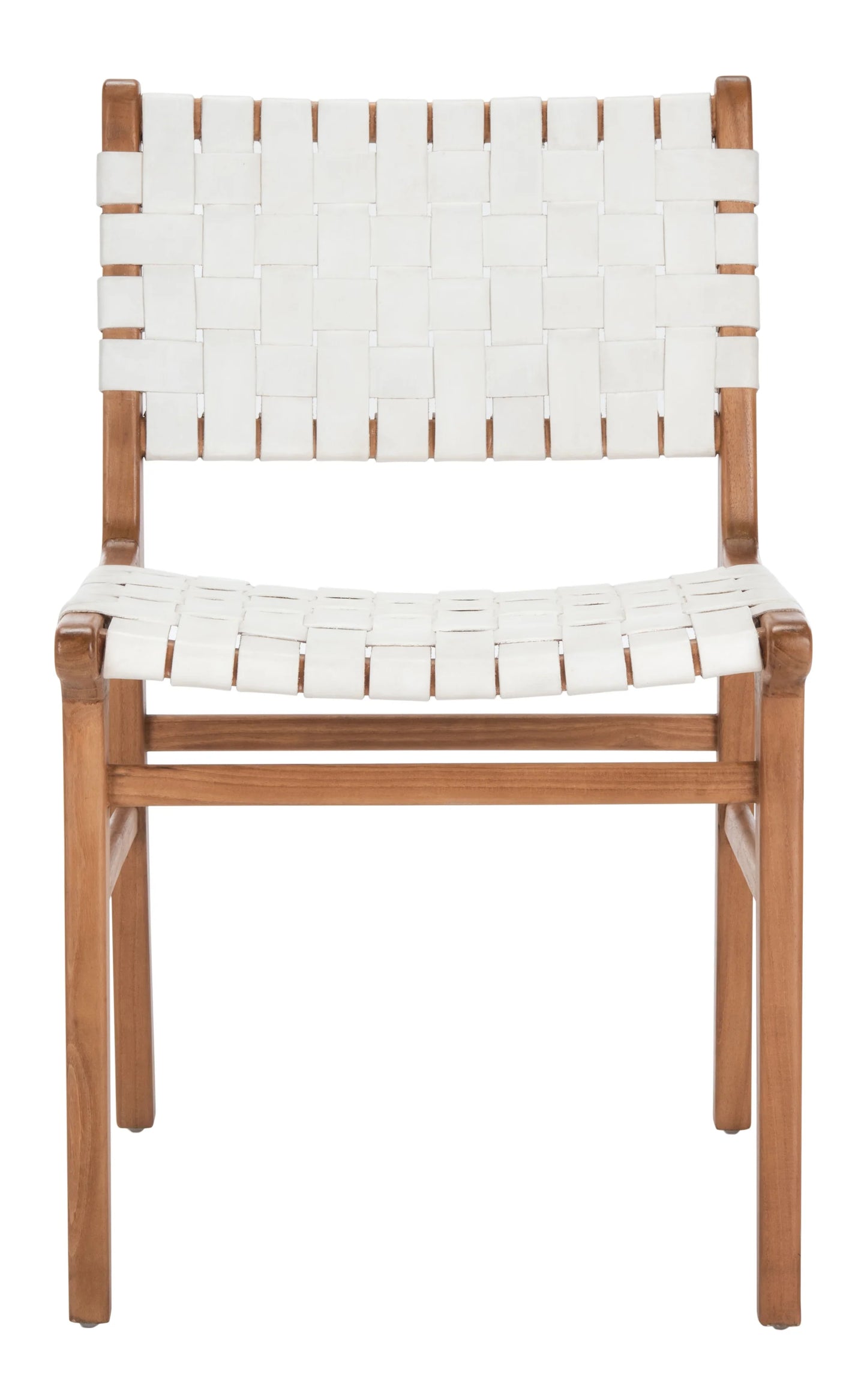 Taika Woven Leather Dining Chair Set of 2 - Elegant and Durable Seating for Contemporary Dining Spaces