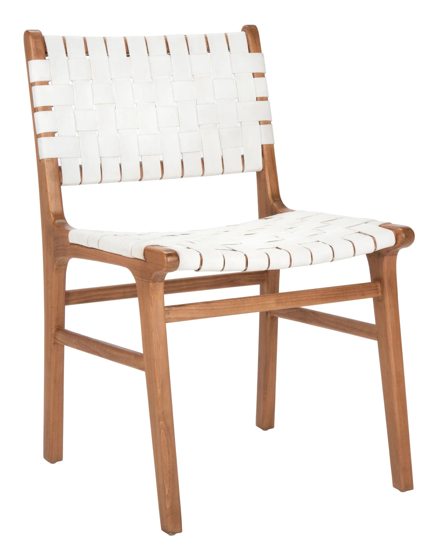 Taika Woven Leather Dining Chair Set of 2 - Elegant and Durable Seating for Contemporary Dining Spaces