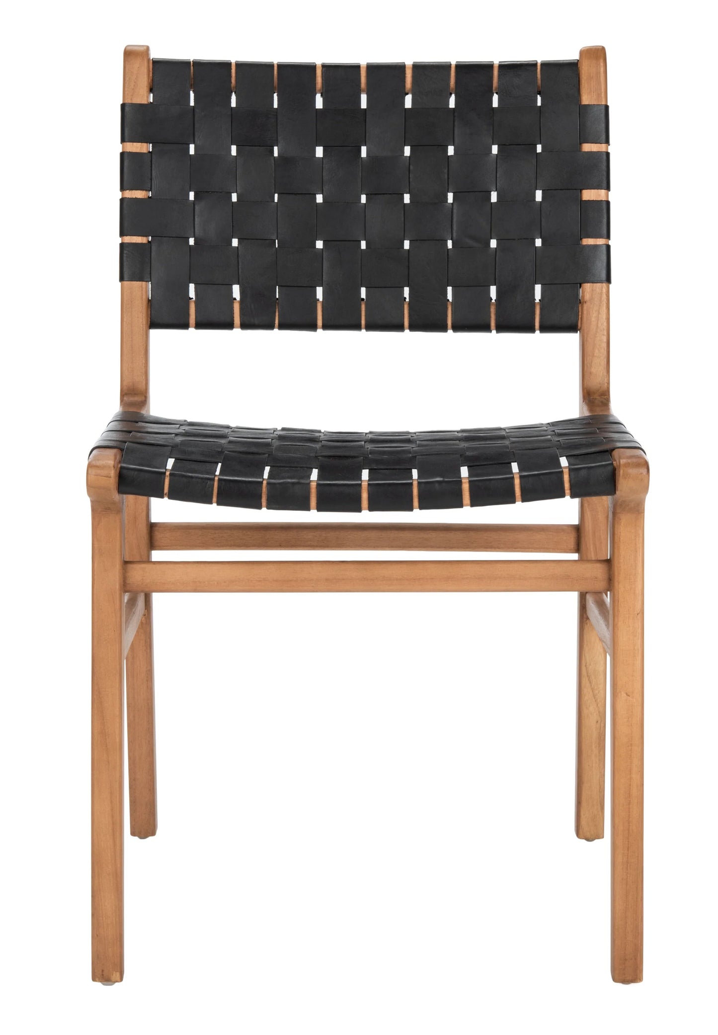 Taika Woven Leather Dining Chair Set of 2 - Elegant and Durable Seating for Contemporary Dining Spaces