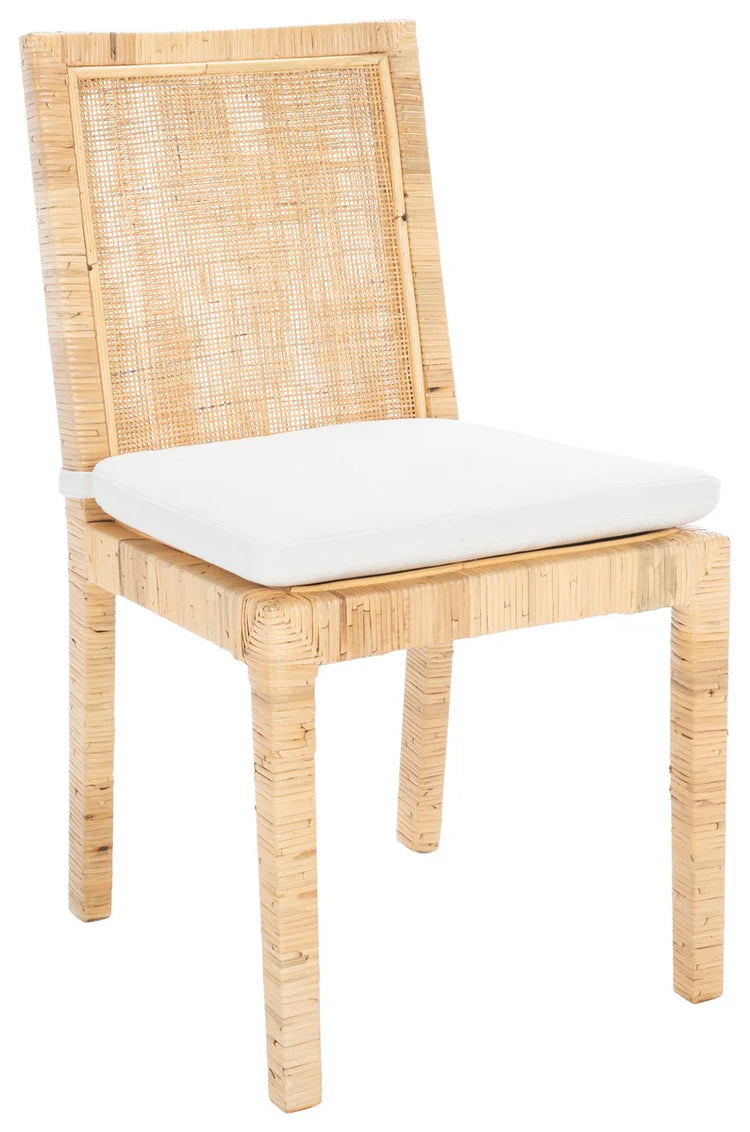 Tojo Cane Dining Chair with Cushion - Elegant and Comfortable Seating with a Natural Touch for Your Dining Area