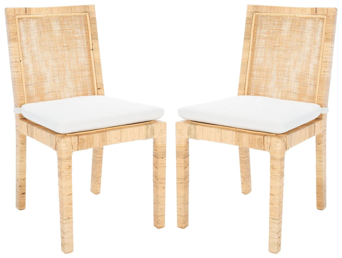 Tojo Cane Dining Chair with Cushion - Elegant and Comfortable Seating with a Natural Touch for Your Dining Area