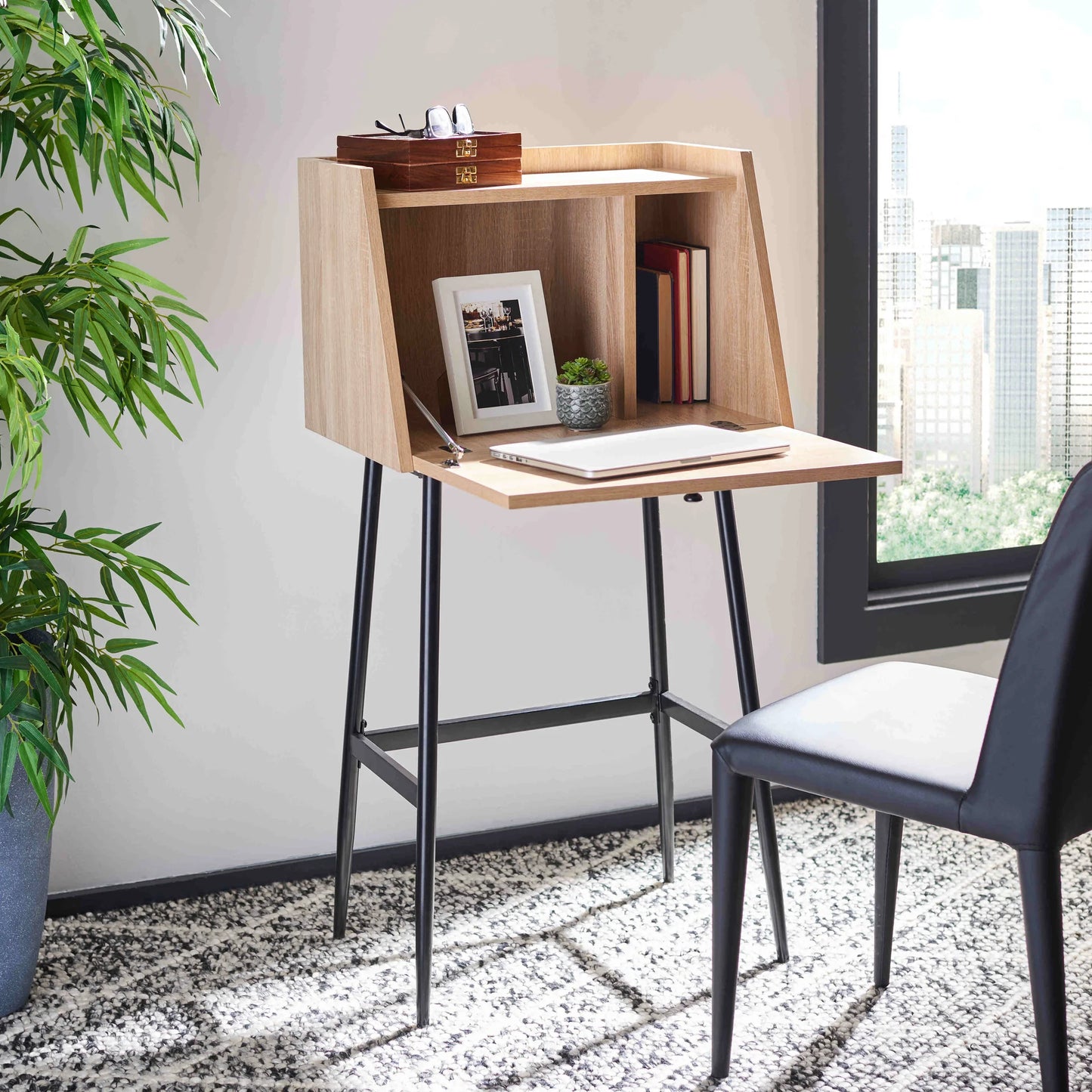 Xander Modern Secretary Desk - Sleek and Functional Workspace for Contemporary Home Offices
