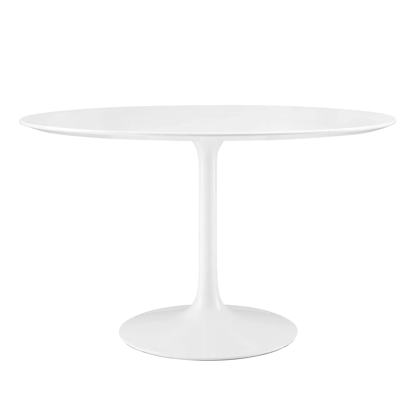 Lippa 48" Round Wood Dining Table in White – Sleek Design for Contemporary Spaces