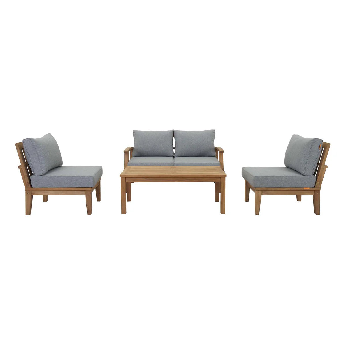 Marina 5-Piece Outdoor Patio Teak Set - Stylish and Durable Dining Set for Sophisticated Outdoor Spaces