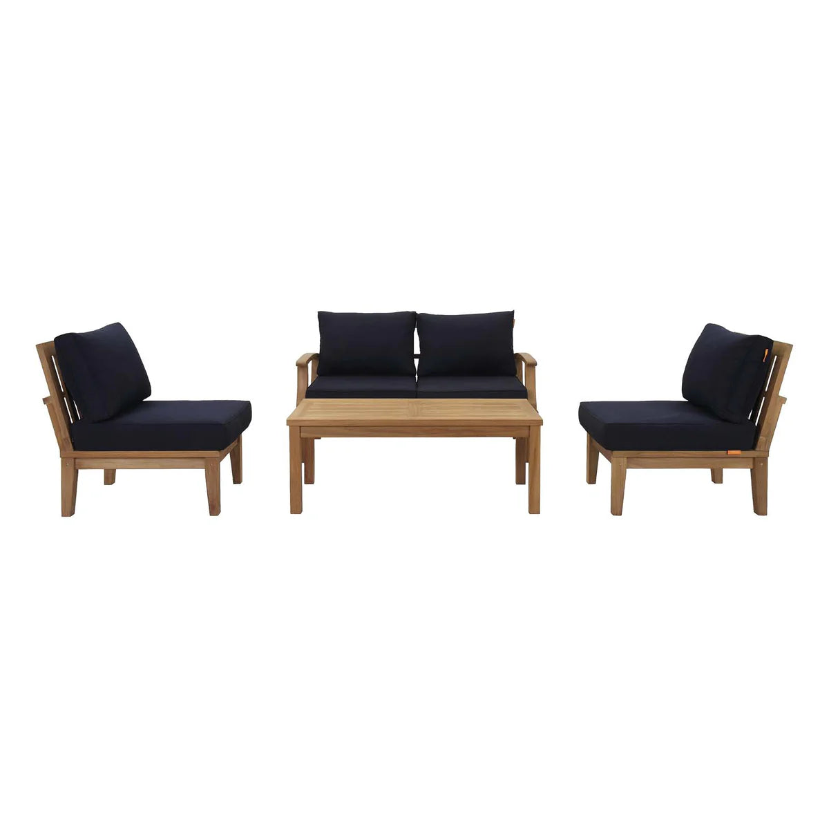 Marina 5-Piece Outdoor Patio Teak Set - Stylish and Durable Dining Set for Sophisticated Outdoor Spaces