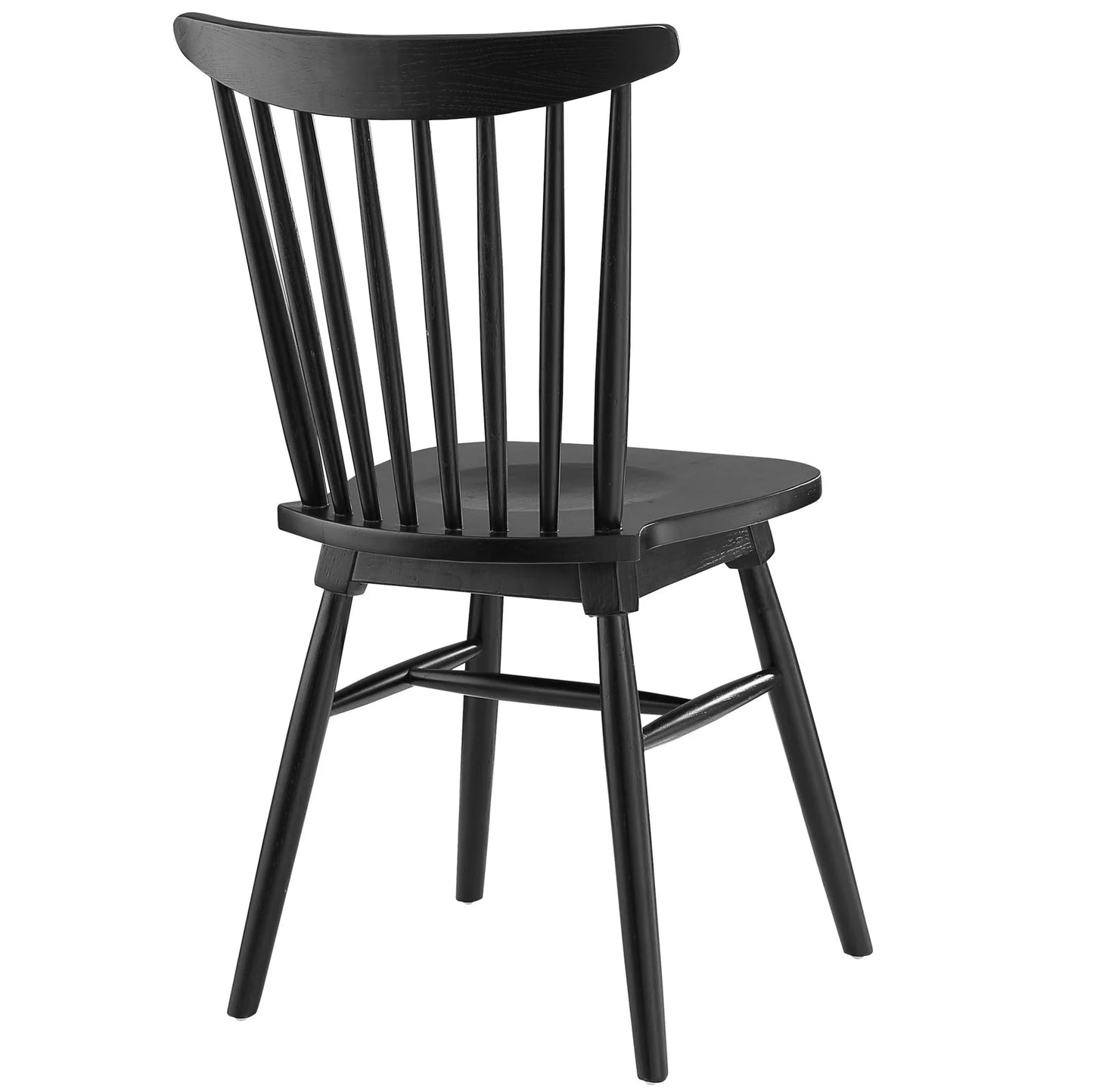 Amble Dining Side Chair - Rustic Solid Elm Wood, Modern Design, No Assembly Required, Stylish Comfort