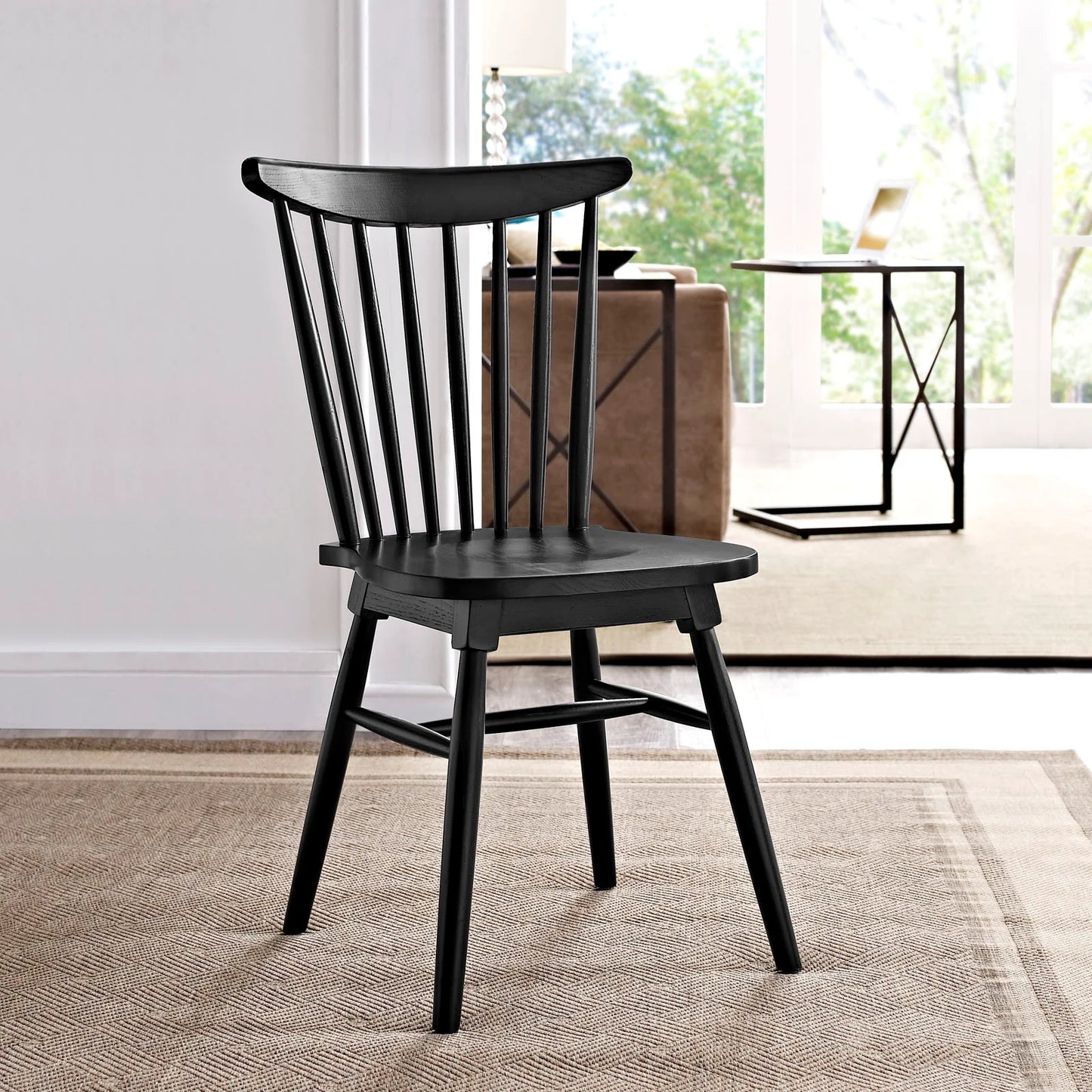 Amble Dining Side Chair β Rustic Solid Elm Wood, Modern Design, No Assembly, Stylish Comfort