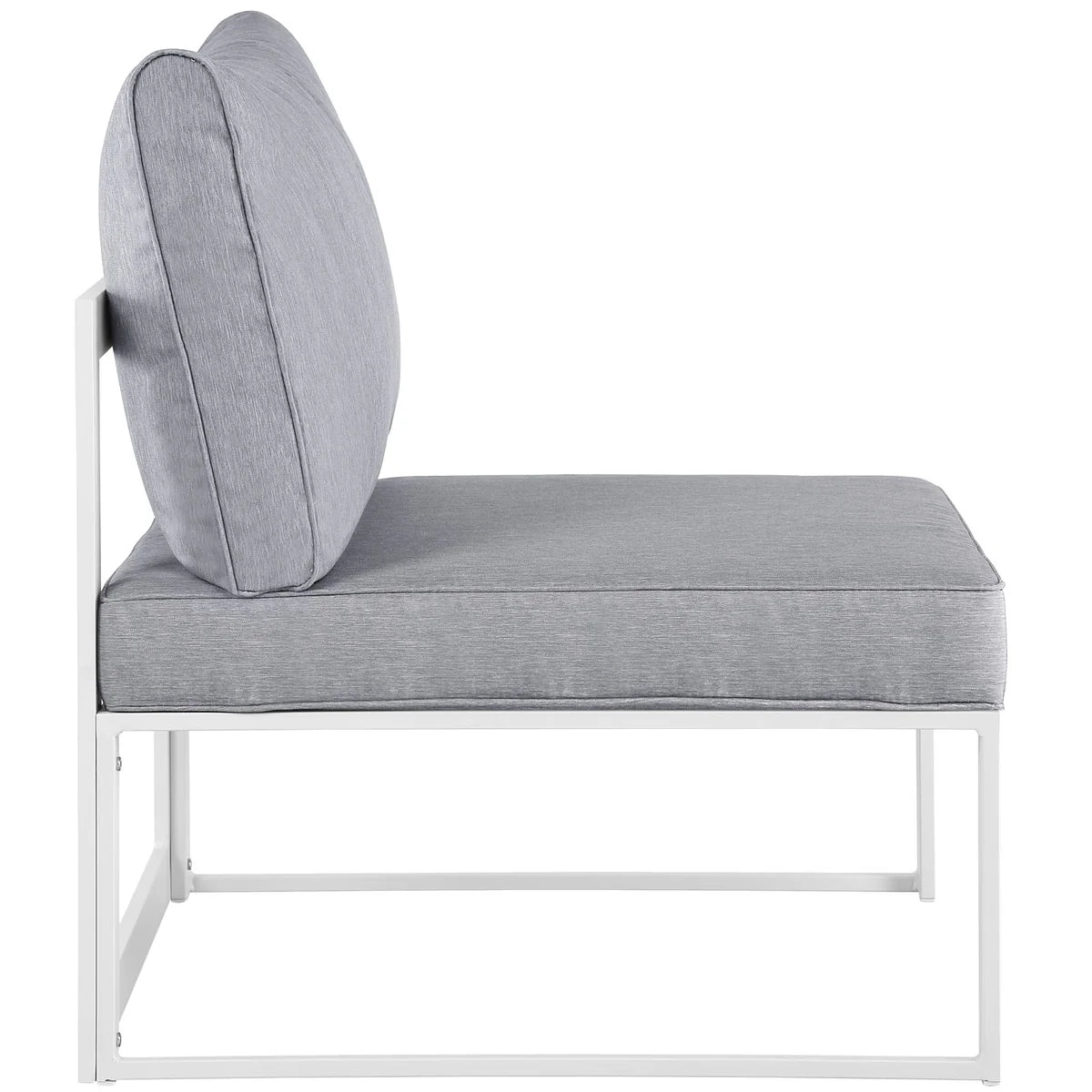 Fortuna 8-Piece Outdoor Patio Sectional Sofa Set in White and Gray - Luxurious and Comfortable Seating for Stylish Outdoor Spaces
