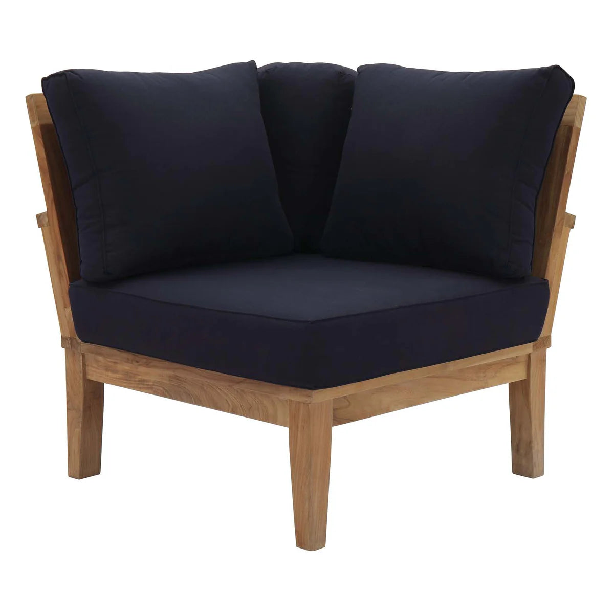 Marina 6-Piece Teak Sectional Sofa Set – Elegant Outdoor Seating with Weather-Resistant Cushions for Lasting Comfort and Style