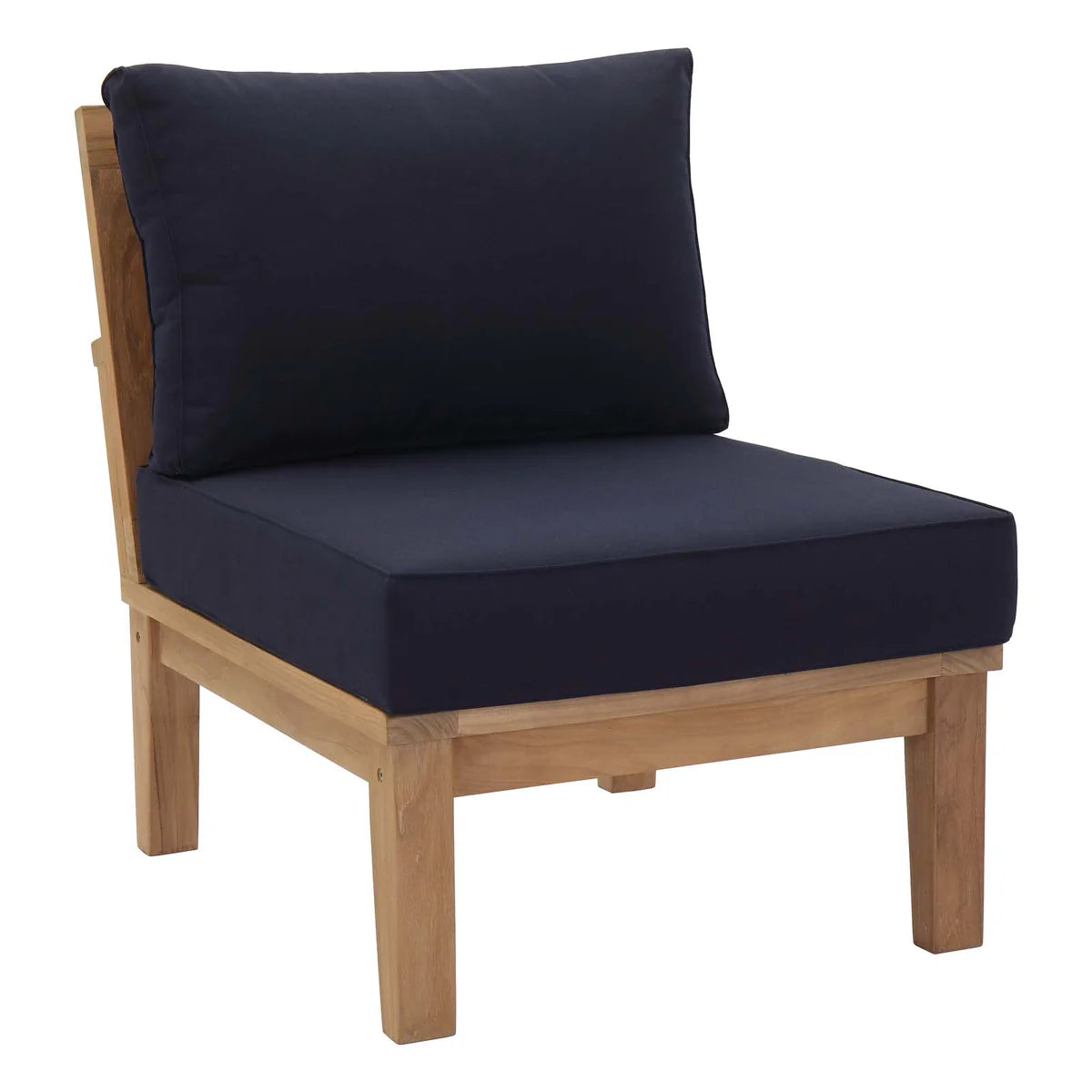Marina 6-Piece Teak Sectional Sofa Set – Elegant Outdoor Seating with Weather-Resistant Cushions for Lasting Comfort and Style
