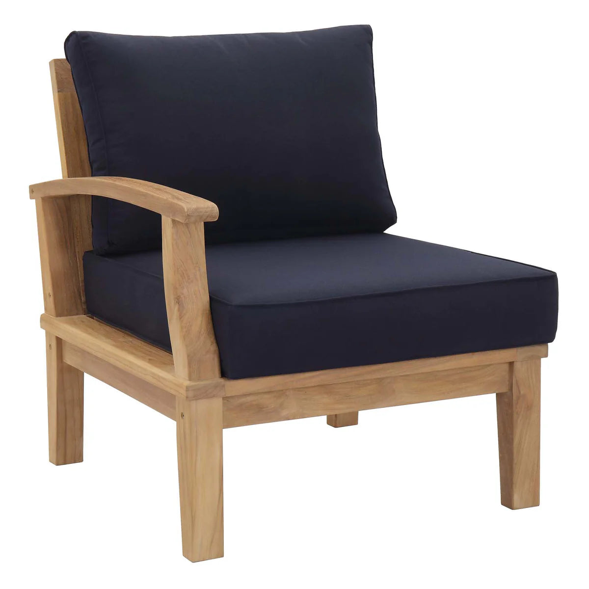 Marina 6-Piece Teak Sectional Sofa Set – Elegant Outdoor Seating with Weather-Resistant Cushions for Lasting Comfort and Style