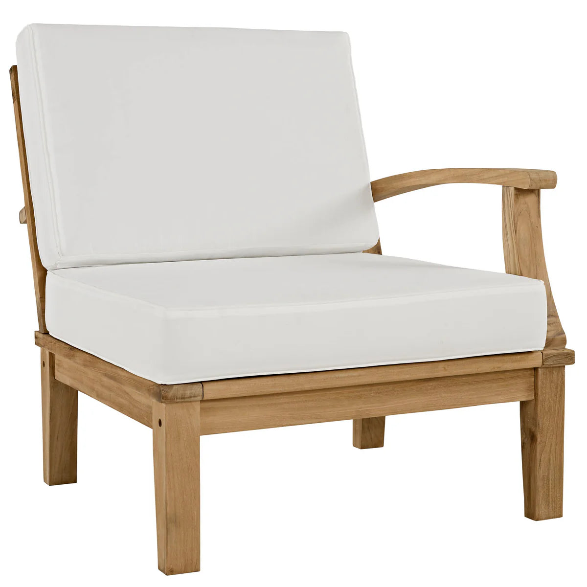 Marina 6-Piece Teak Sectional Sofa Set – Elegant Outdoor Seating with Weather-Resistant Cushions for Lasting Comfort and Style