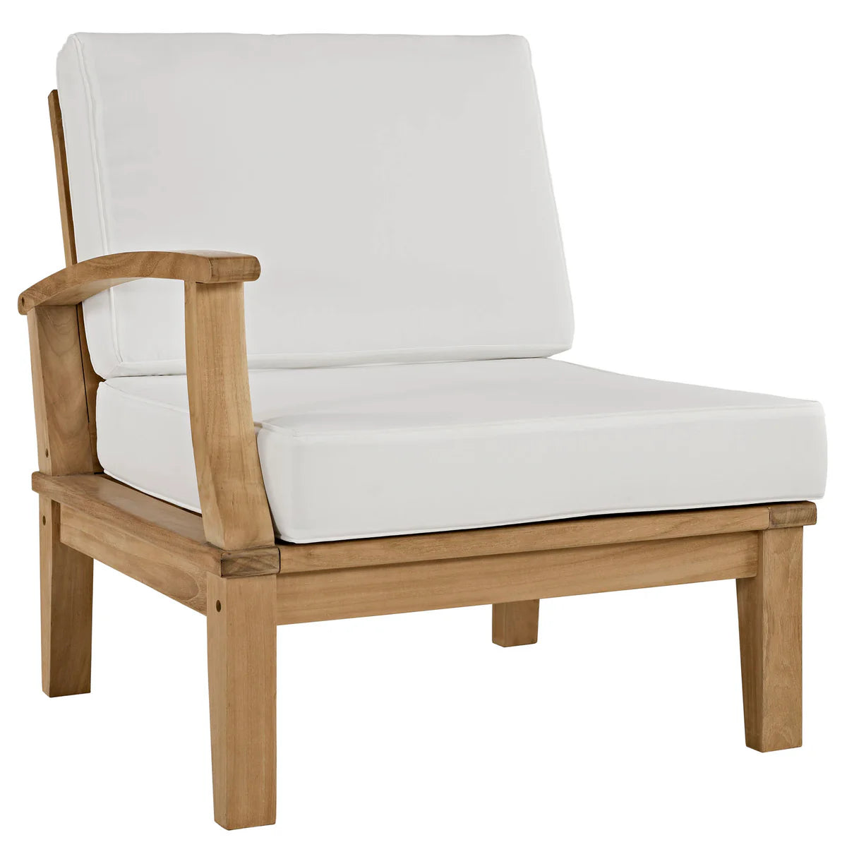 Marina 6-Piece Teak Sectional Sofa Set – Elegant Outdoor Seating with Weather-Resistant Cushions for Lasting Comfort and Style