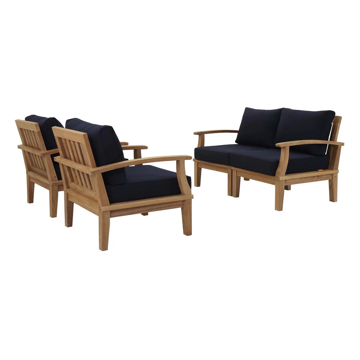 Marina 4-Piece Teak Outdoor Sofa Set – Stylish and Durable Patio Furniture for Comfortable Outdoor Living