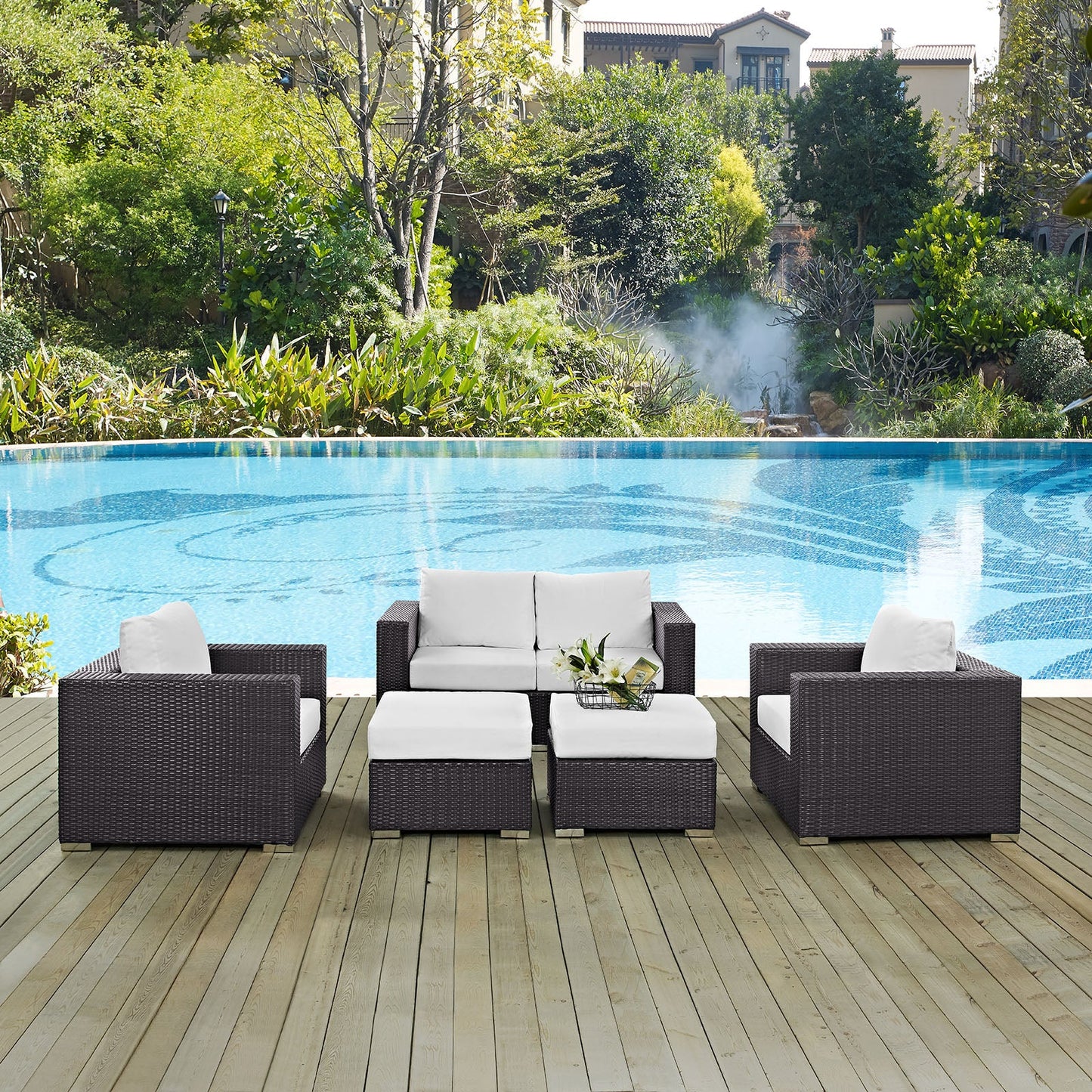 Convene 5-Piece Outdoor Patio Sofa Set – Stylish & Comfortable Seating for Your Outdoor Space