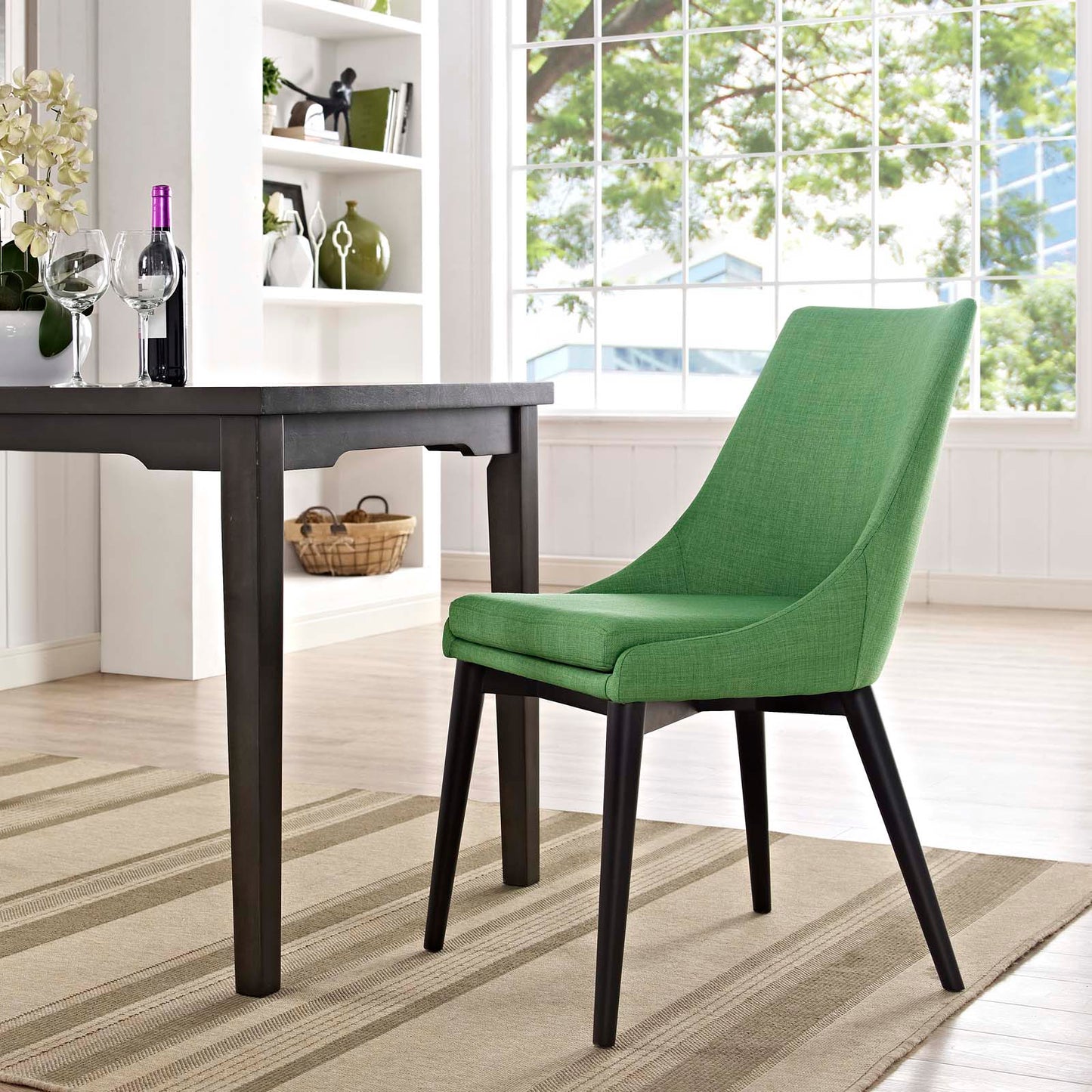 Viscount Fabric Dining Chair – Elegant Silhouette with Comfortable Modern Seating