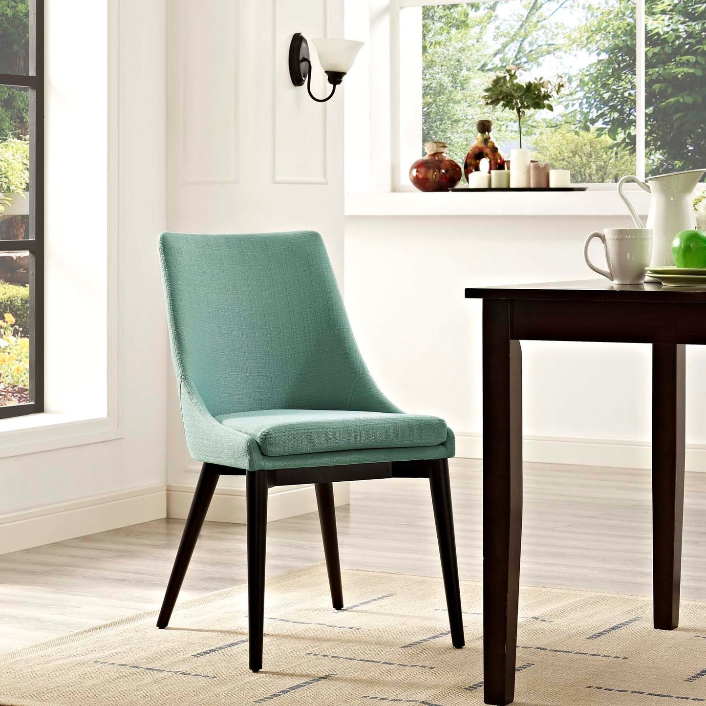 Viscount Fabric Dining Chair – Elegant Silhouette with Comfortable Modern Seating