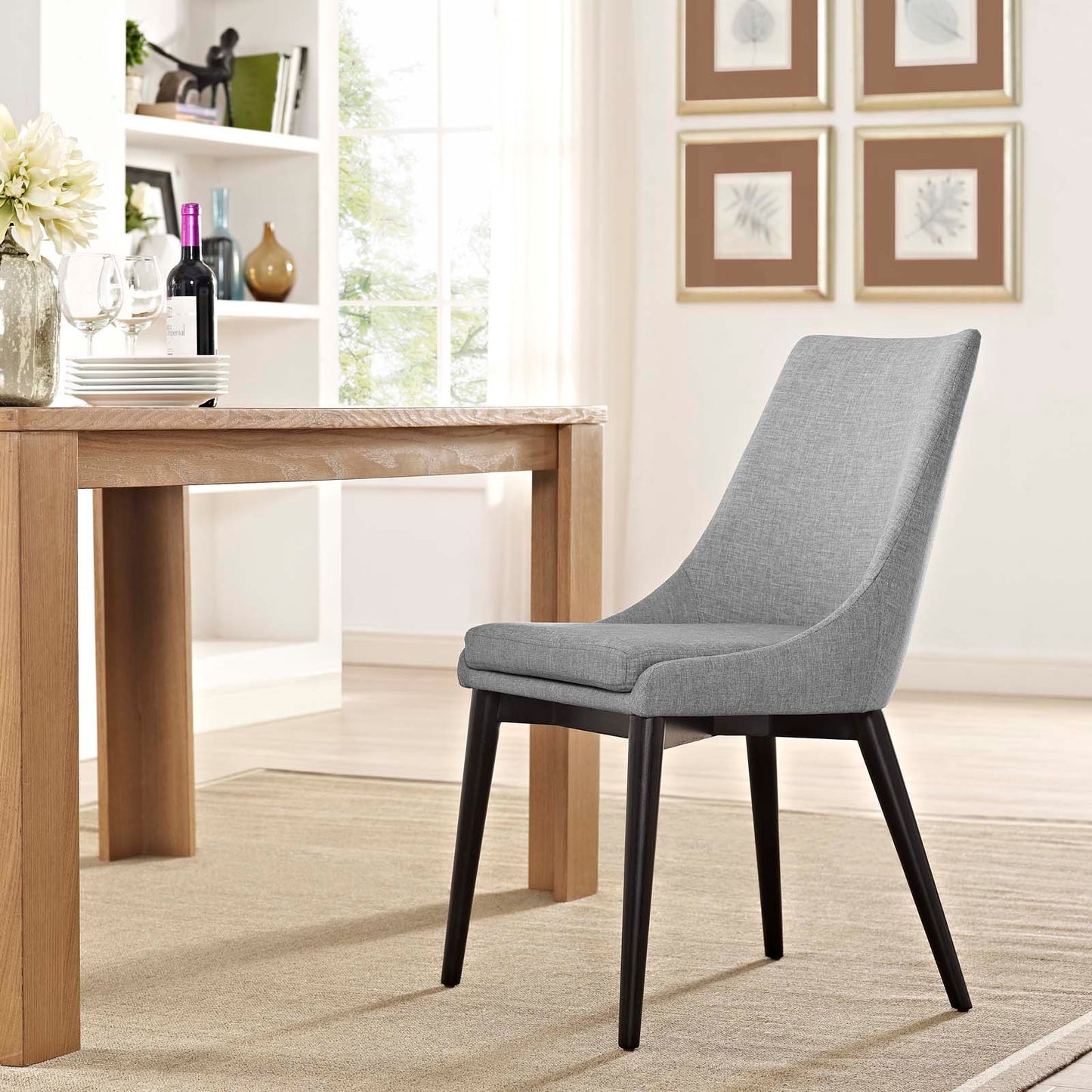 Viscount Fabric Dining Chair – Elegant Silhouette with Comfortable Modern Seating