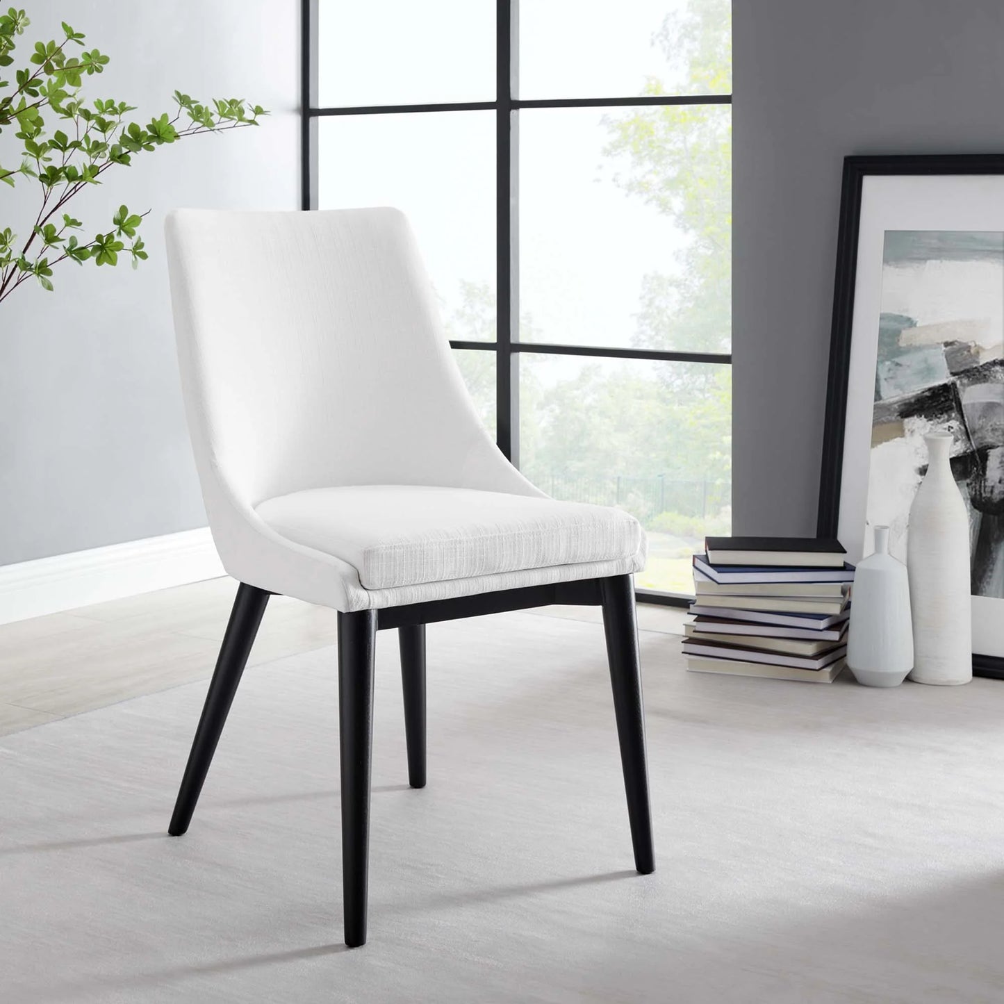 Viscount Fabric Dining Chair – Elegant Silhouette with Comfortable Modern Seating