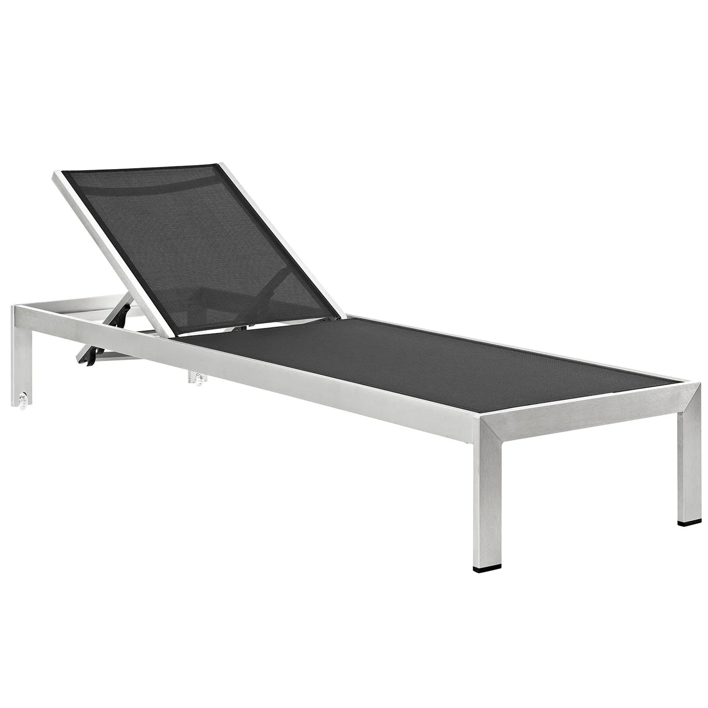 Shore Outdoor Patio Aluminum Mesh Chaise - Comfortable & Durable Lounge Chair for Outdoor Relaxation