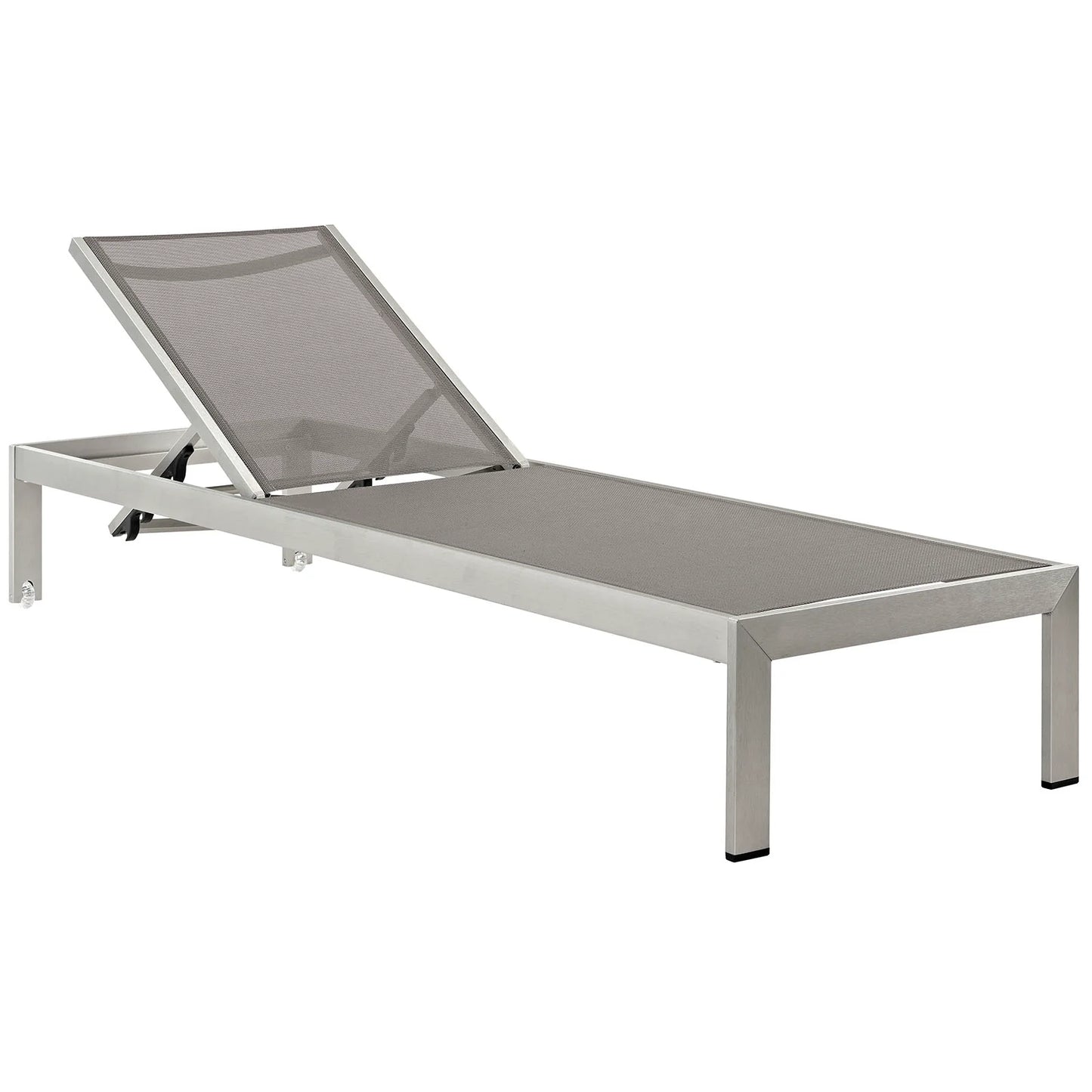 Shore Outdoor Patio Aluminum Mesh Chaise - Comfortable & Durable Lounge Chair for Outdoor Relaxation
