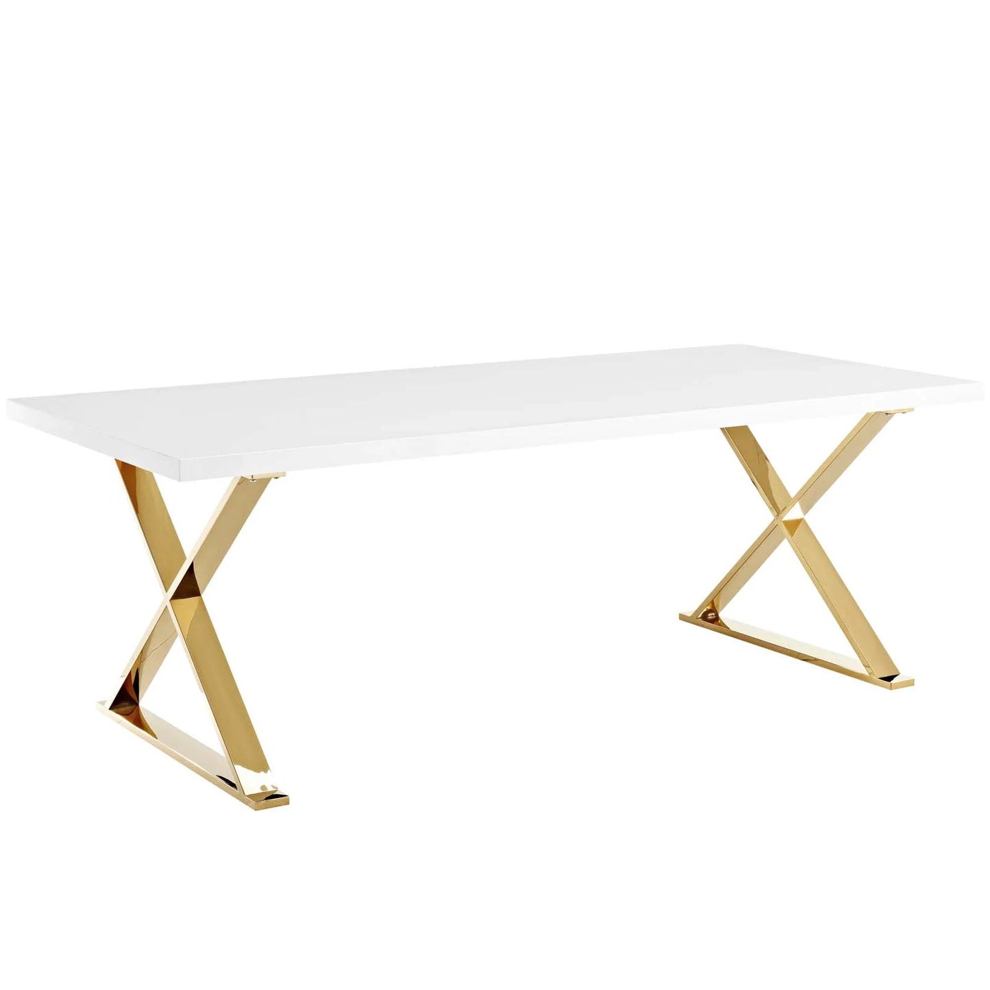 Sector Dining Table – Bold Geometry Meets White Gold Elegance