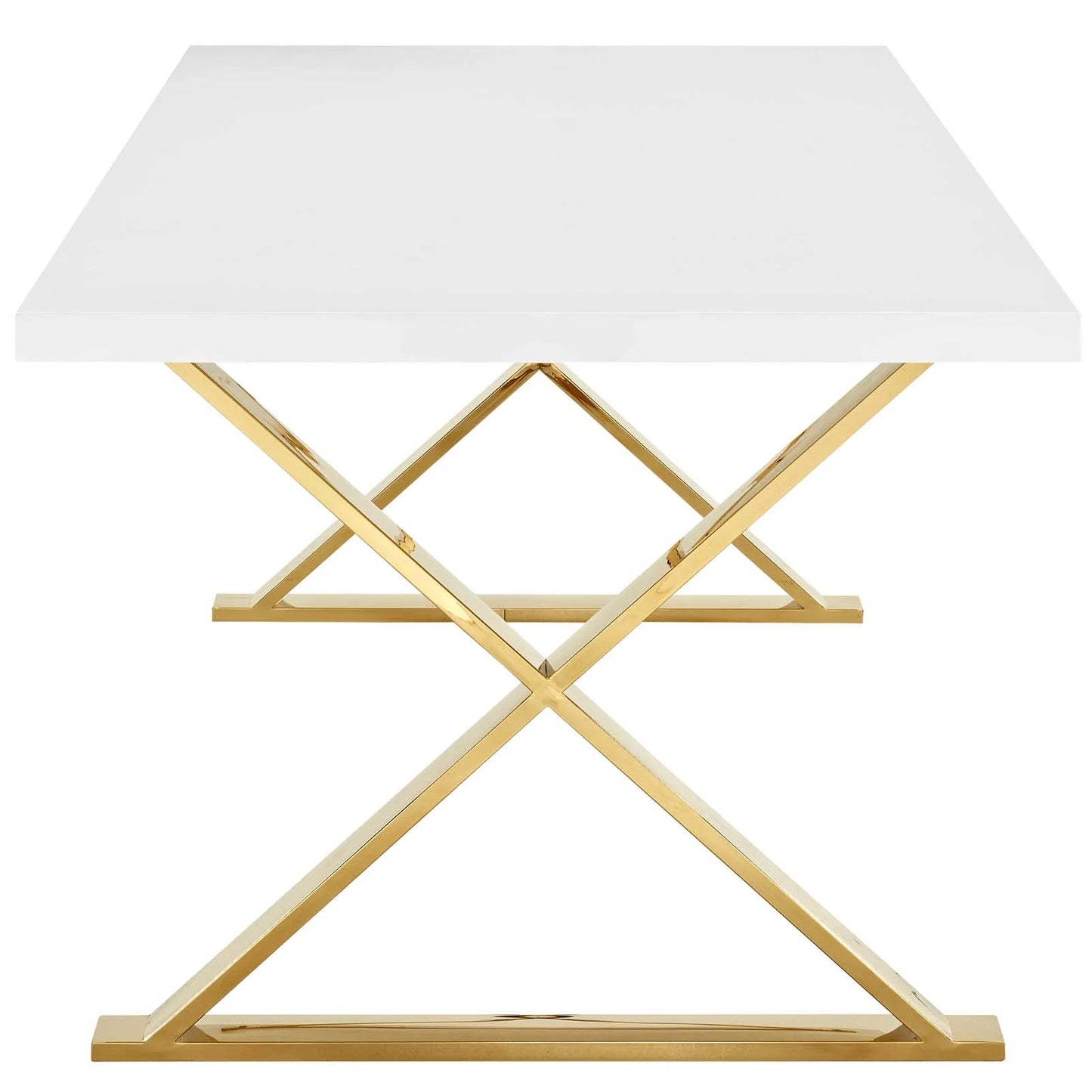 Sector Dining Table – Bold Geometry Meets White Gold Elegance