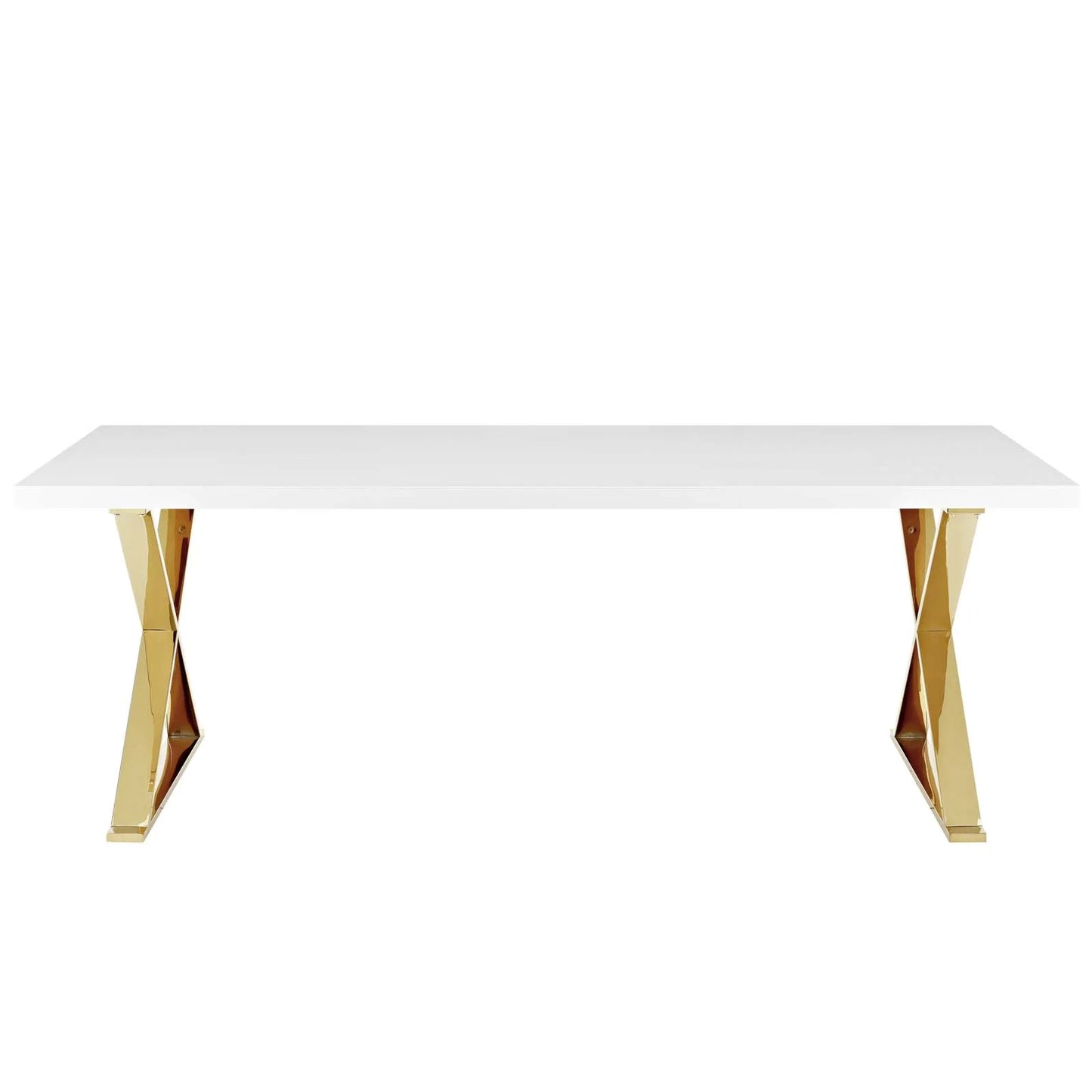 Sector Dining Table – Bold Geometry Meets White Gold Elegance