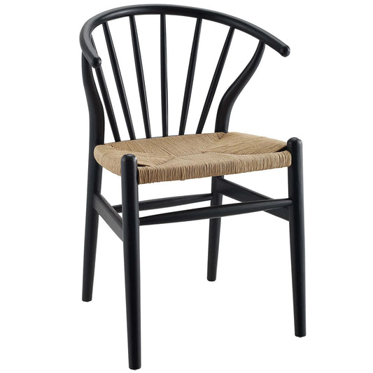 Flourish Spindle Dining Side Chair β Modern Farmhouse Style with Durable Paper Rope Seat for Comfort