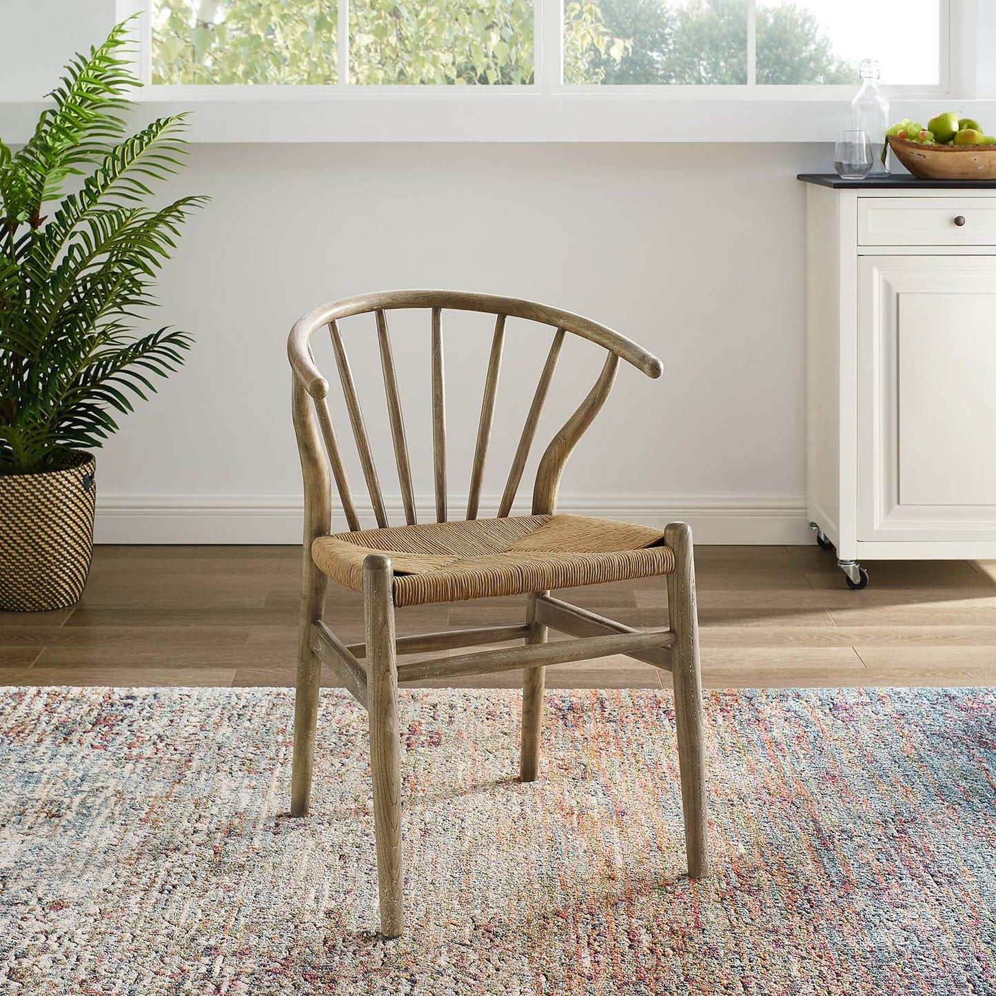 Flourish Spindle Dining Side Chair β Modern Farmhouse Style with Durable Paper Rope Seat for Comfort