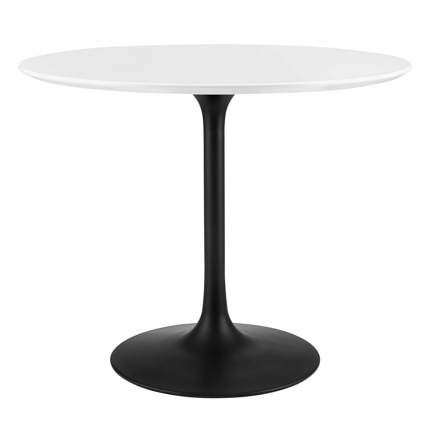 Lippa 36" Modern Dining Table – Features a glossy MDF top with a sleek metal base perfect for contemporary dining spaces.