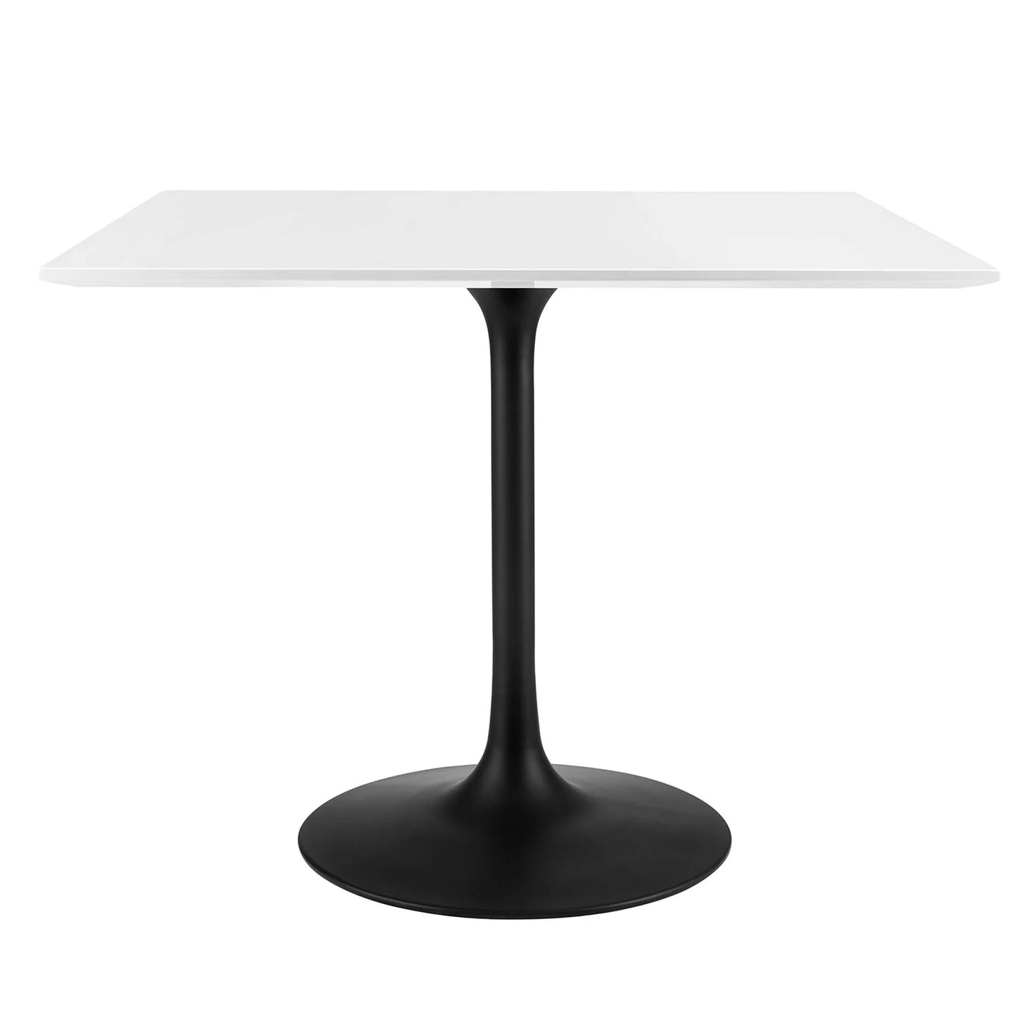 Lippa 36" Modern Dining Table – Features a glossy MDF top with a sleek metal base perfect for contemporary dining spaces.