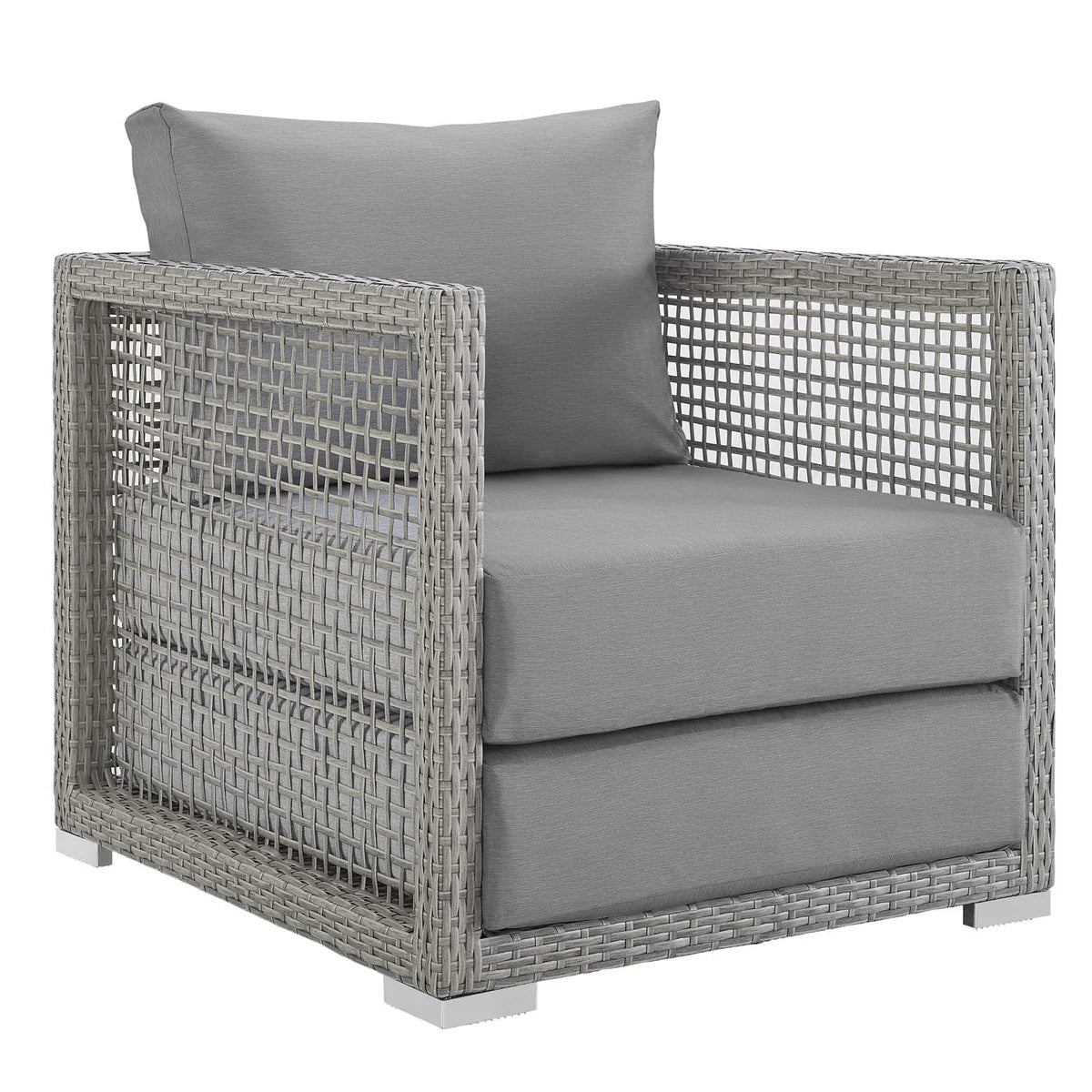 Aura 3-Piece Outdoor Patio Wicker Rattan Set - Cozy and Stylish Seating for Compact Outdoor Spaces