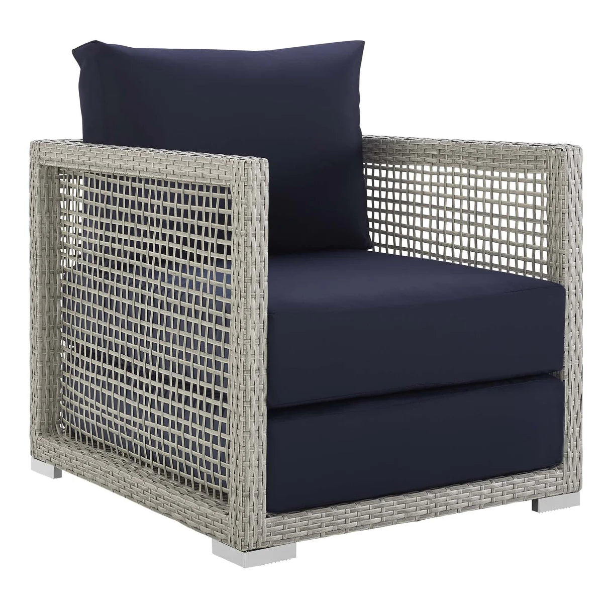Aura 3-Piece Outdoor Patio Wicker Rattan Set - Cozy and Stylish Seating for Compact Outdoor Spaces